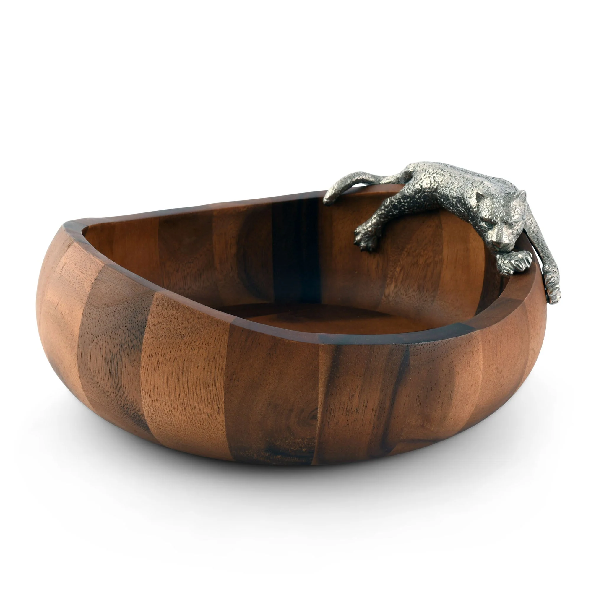 Vagabond House Leopard Wood Salad Bowl Large