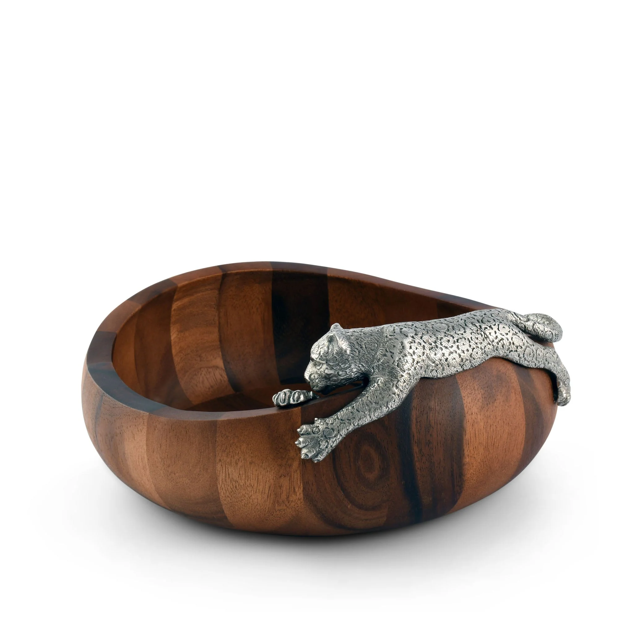 Vagabond House Leopard Wood Salad Bowl Large - Image 2