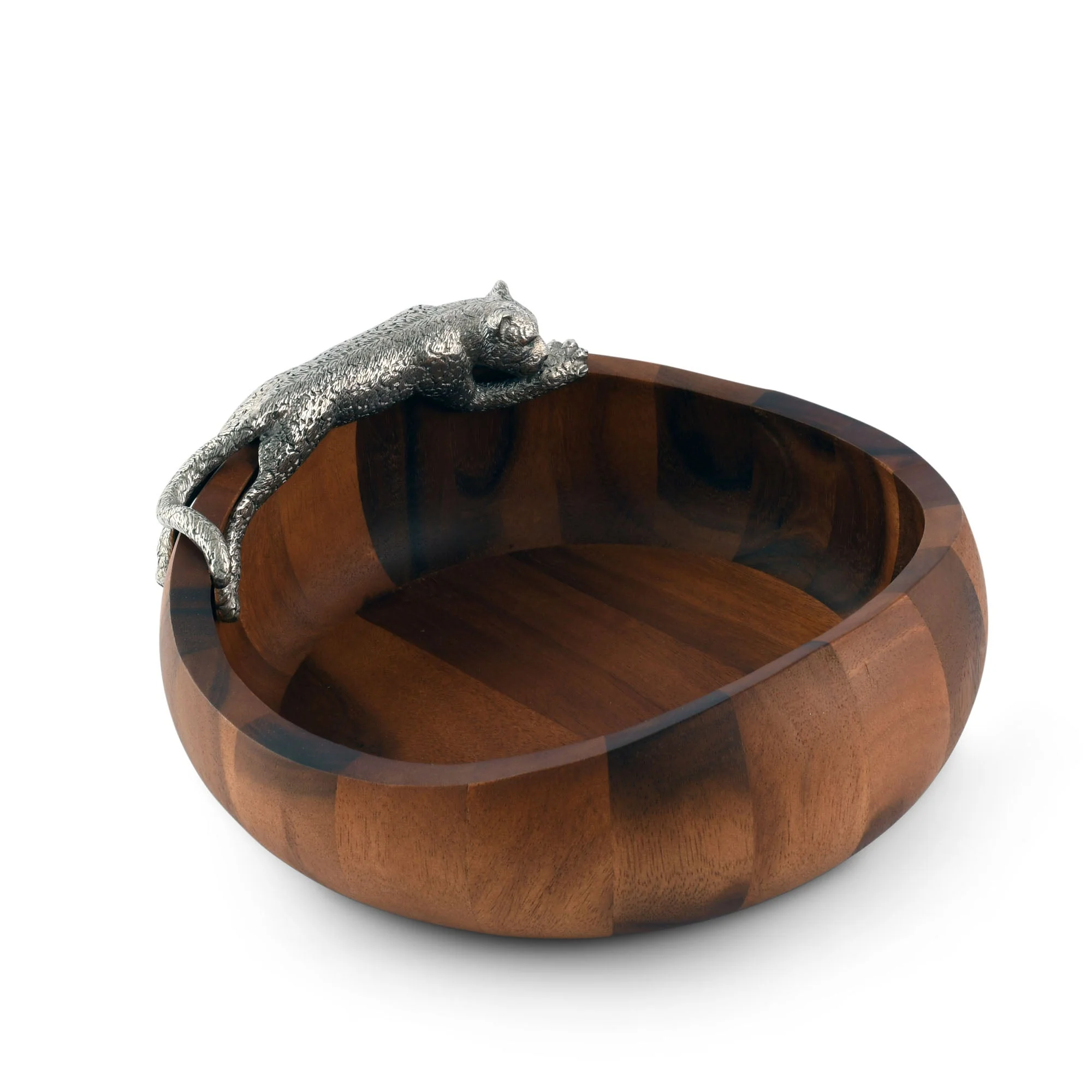 Vagabond House Leopard Wood Salad Bowl Large - Image 4