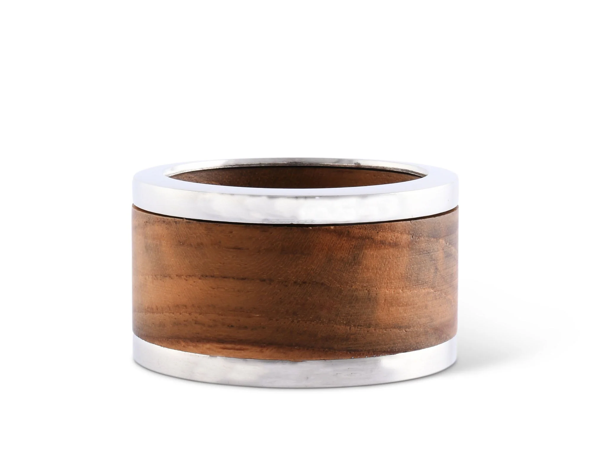 Vagabond House Modern Tribeca Teak Napkin Ring - Image 5