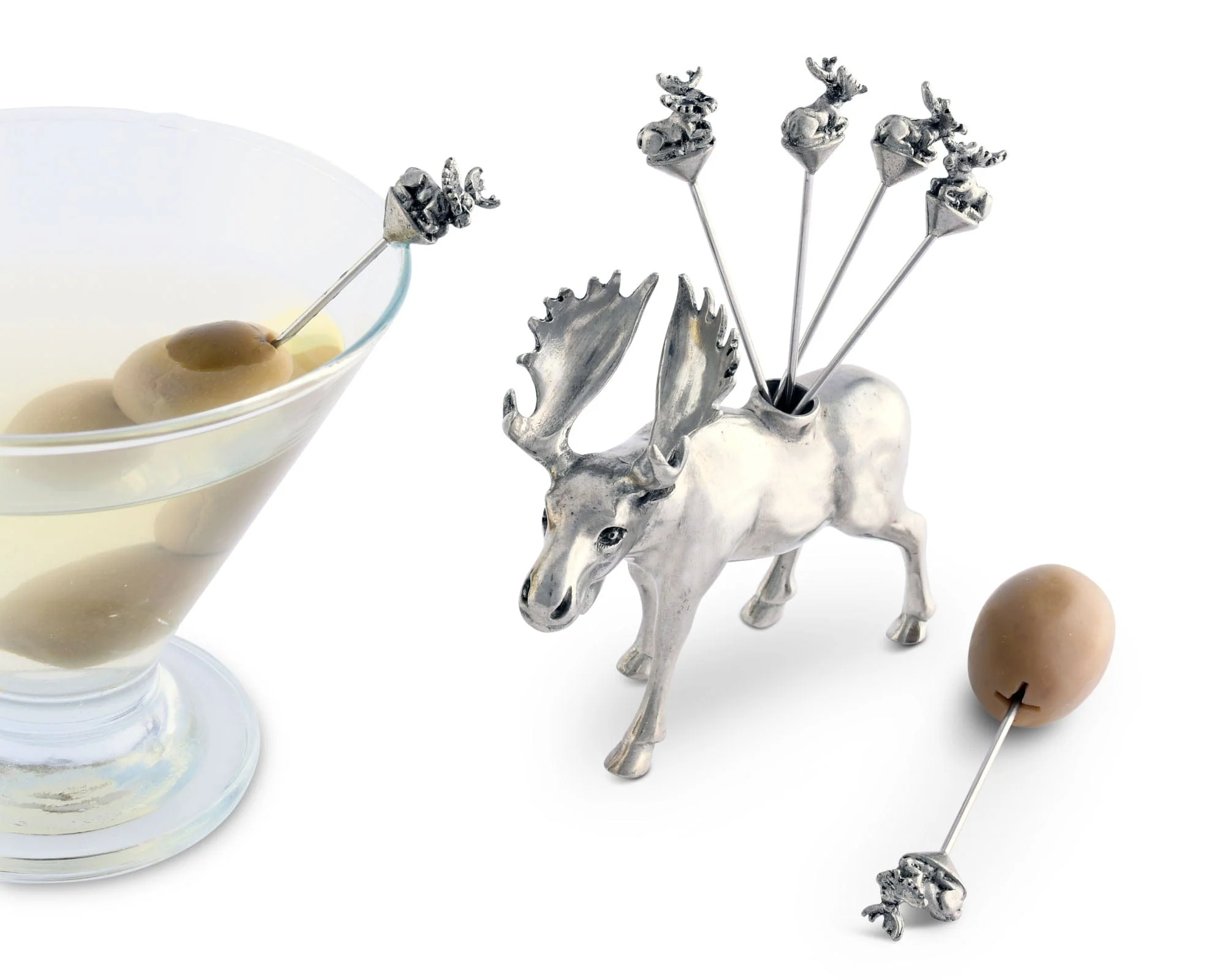 Vagabond House Moose Cheese Pick Set - Image 3