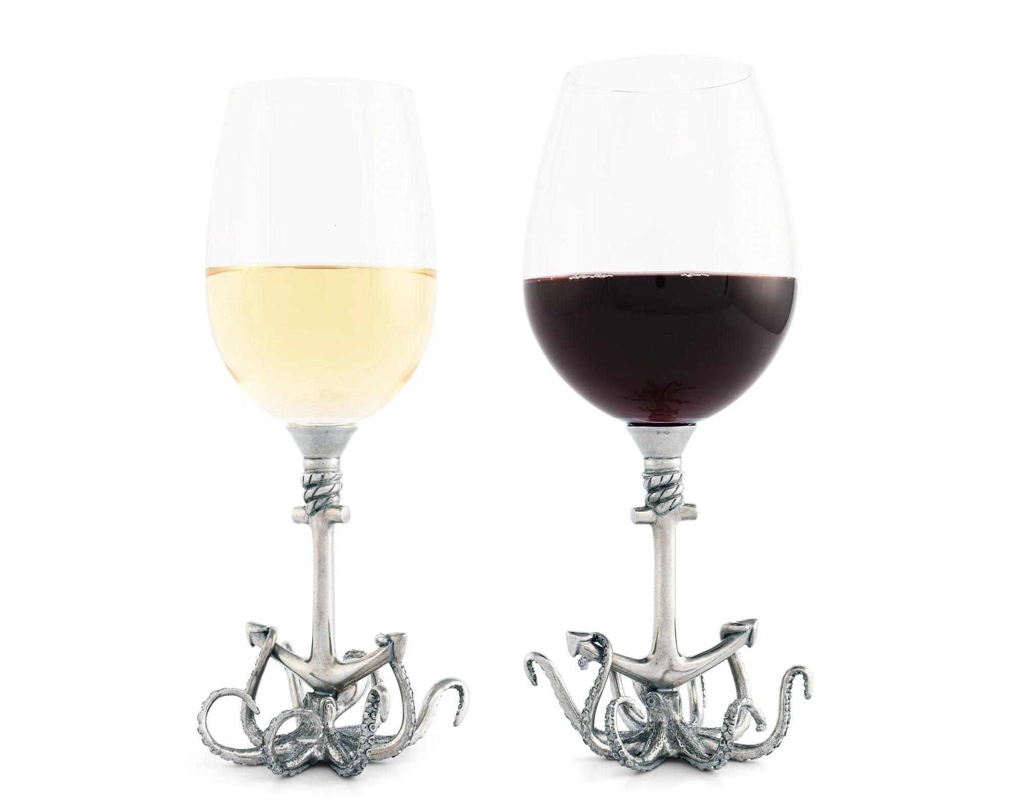 Vagabond House Octopus Stemware White 9" H 12.25 oz