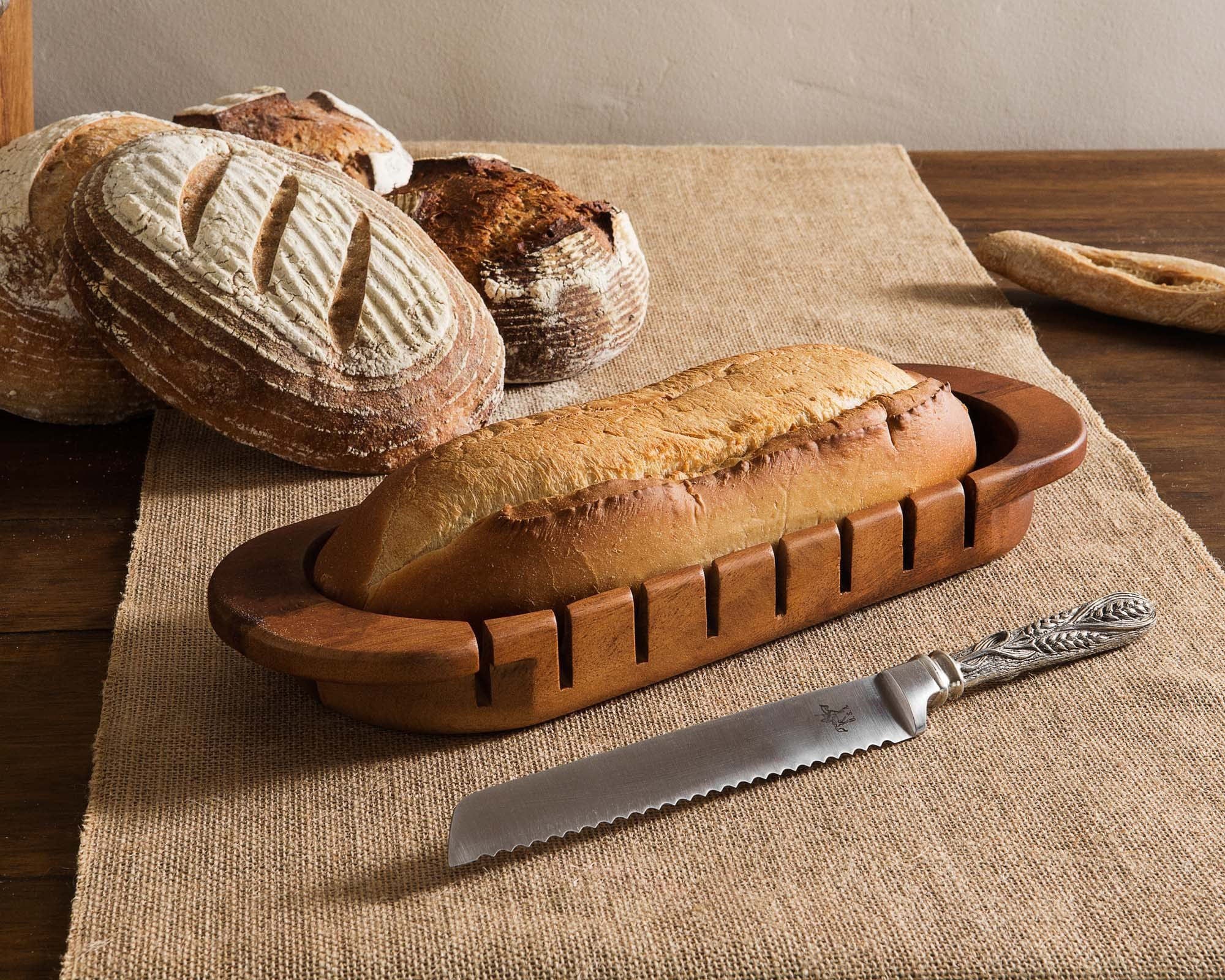 Vagabond House Oval Bread Board with Pewter Wheat Knife*** - Image 2