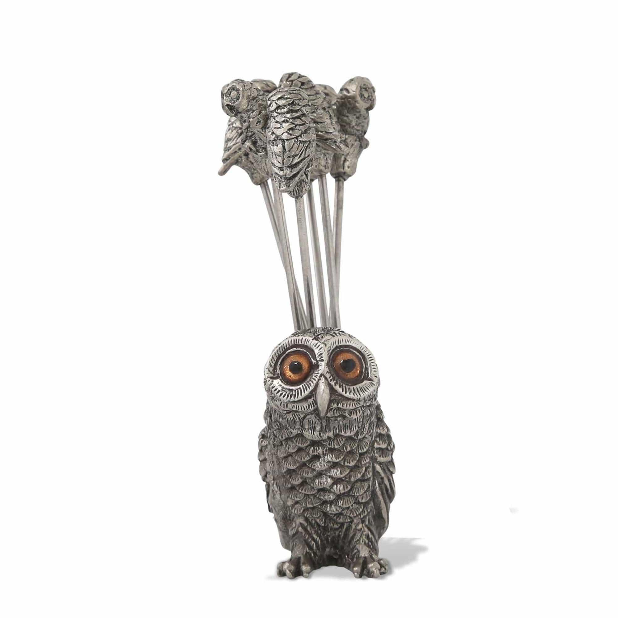 Vagabond House Owl Cheese Pick Set