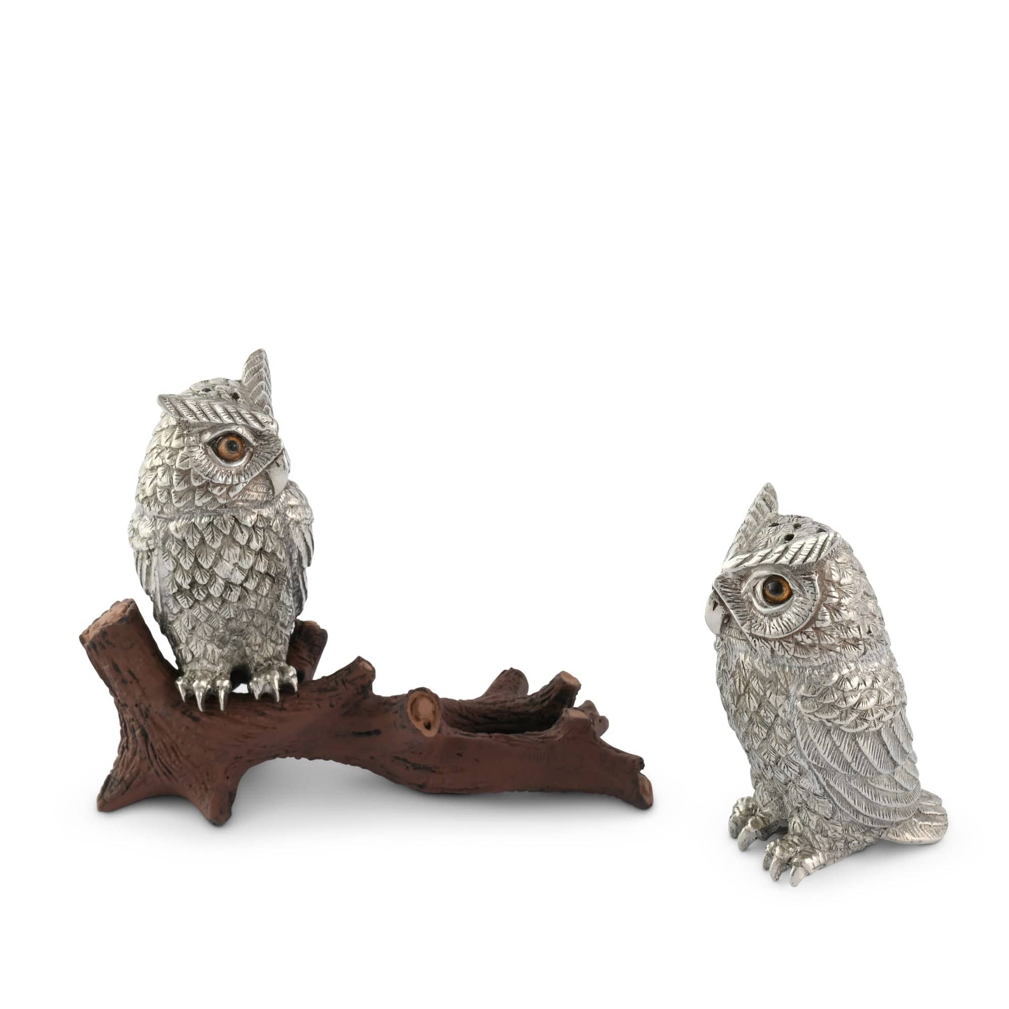 Vagabond House Owl on Log Salt and Pepper Shaker - Image 3
