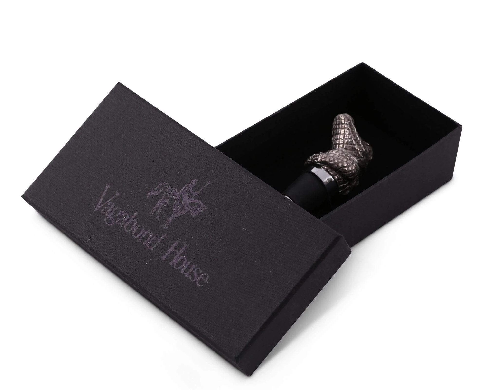 Vagabond House Pewter Alligator Bottle Stopper - Image 2