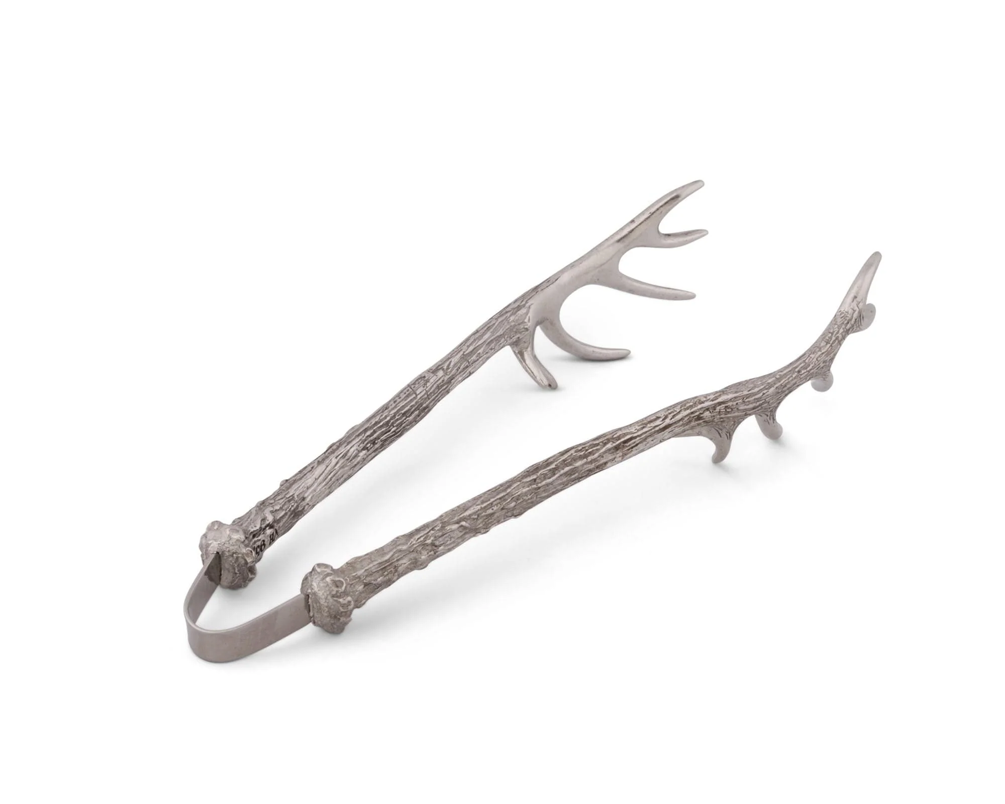 Vagabond House Pewter Antler Pattern Ice / Bread Tongs - Image 3