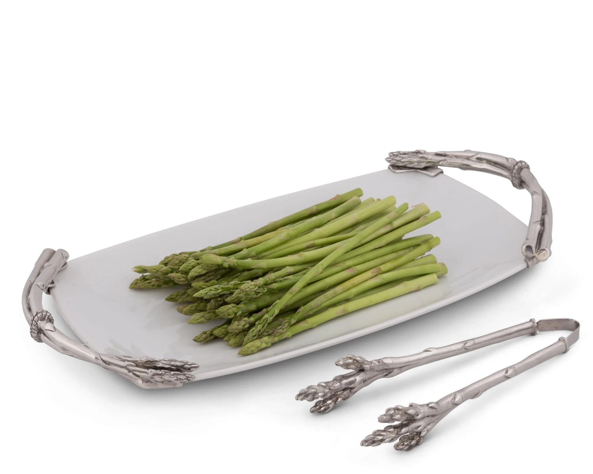 Vagabond House Pewter Asparagus Pattern Tongs - Image 12
