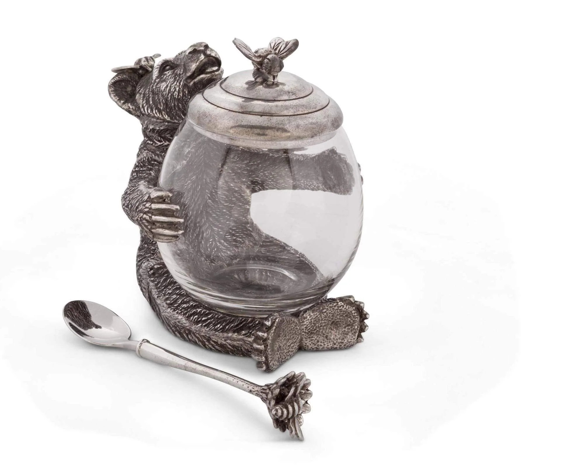 Vagabond House Pewter Bear Honey Pot