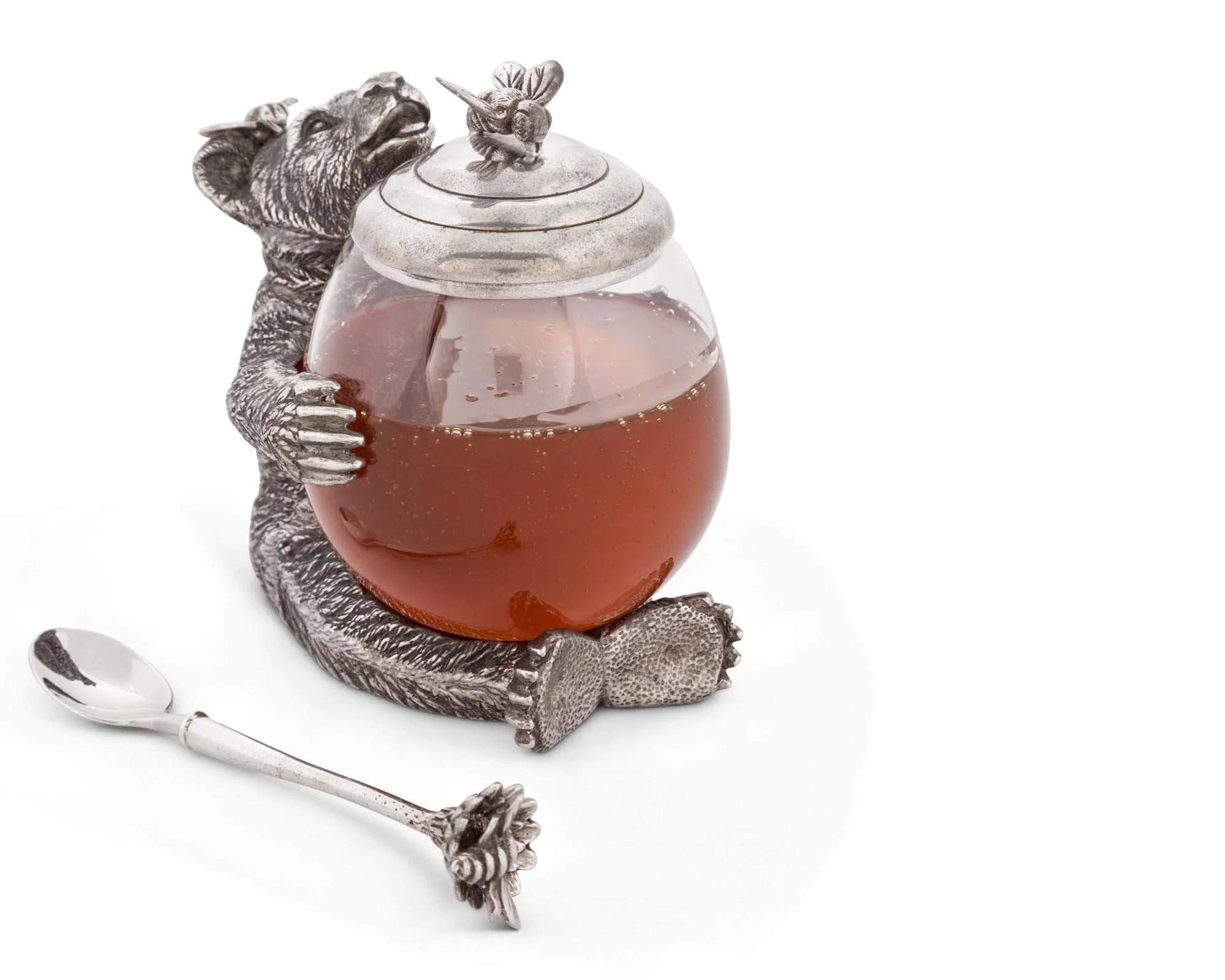 Vagabond House Pewter Bear Honey Pot - Image 4