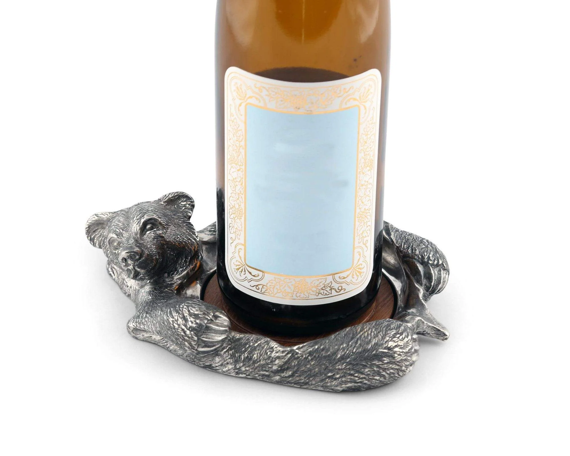 Vagabond House Pewter Bear Rug Wine Coaster - Image 2