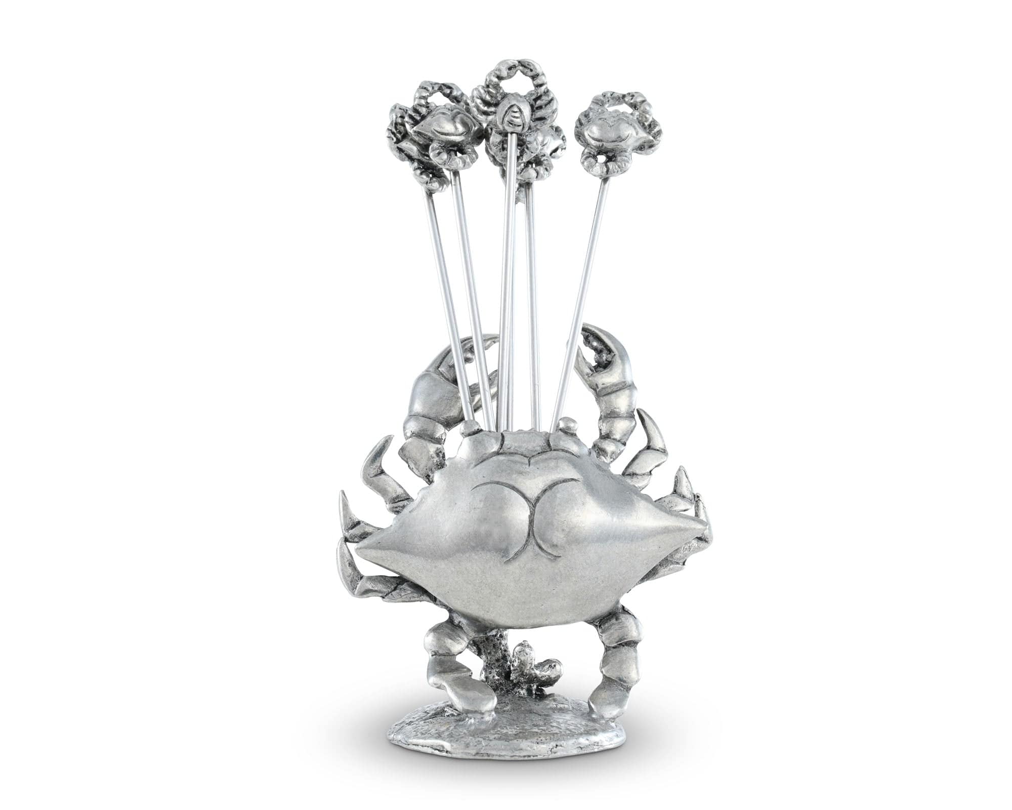 Vagabond House Pewter Blue Crab Cheese Pick Set - Image 2