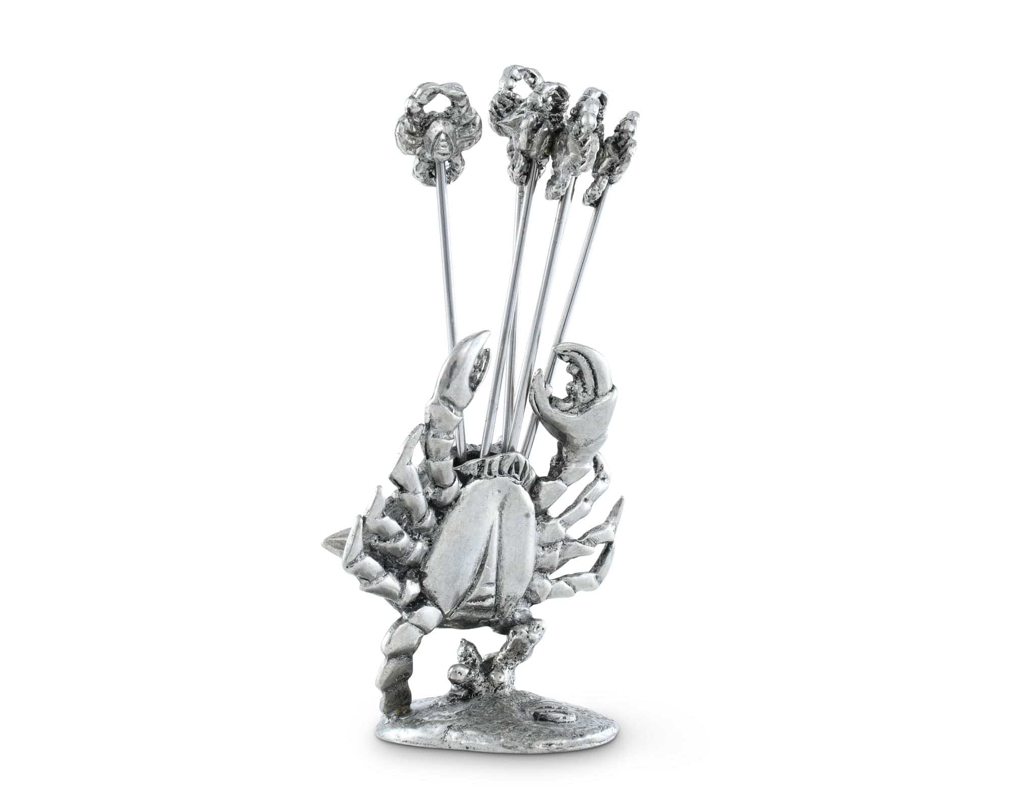 Vagabond House Pewter Blue Crab Cheese Pick Set - Image 3