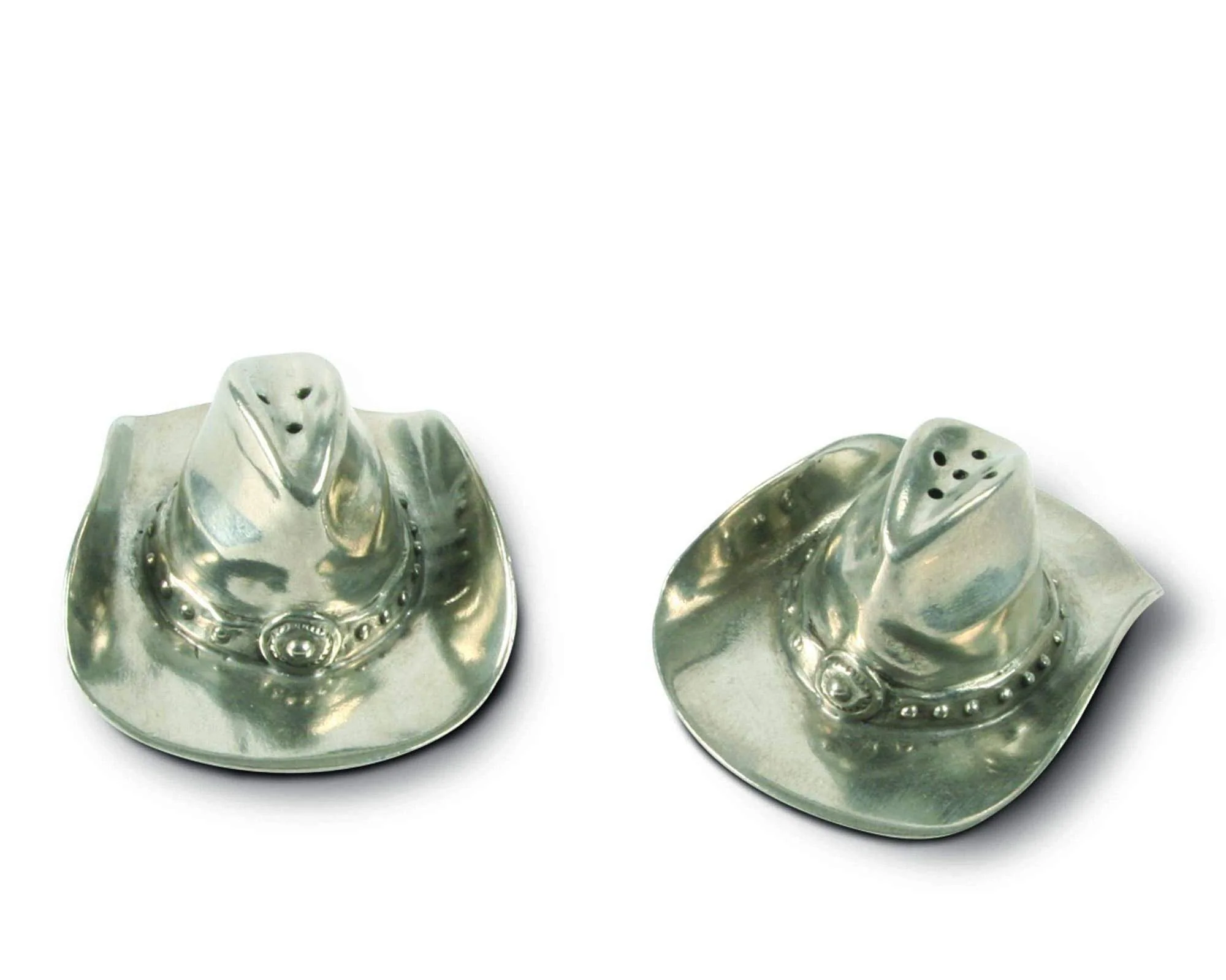 Vagabond House Pewter Cowboy Hat Salt & Pepper Set - Image 2
