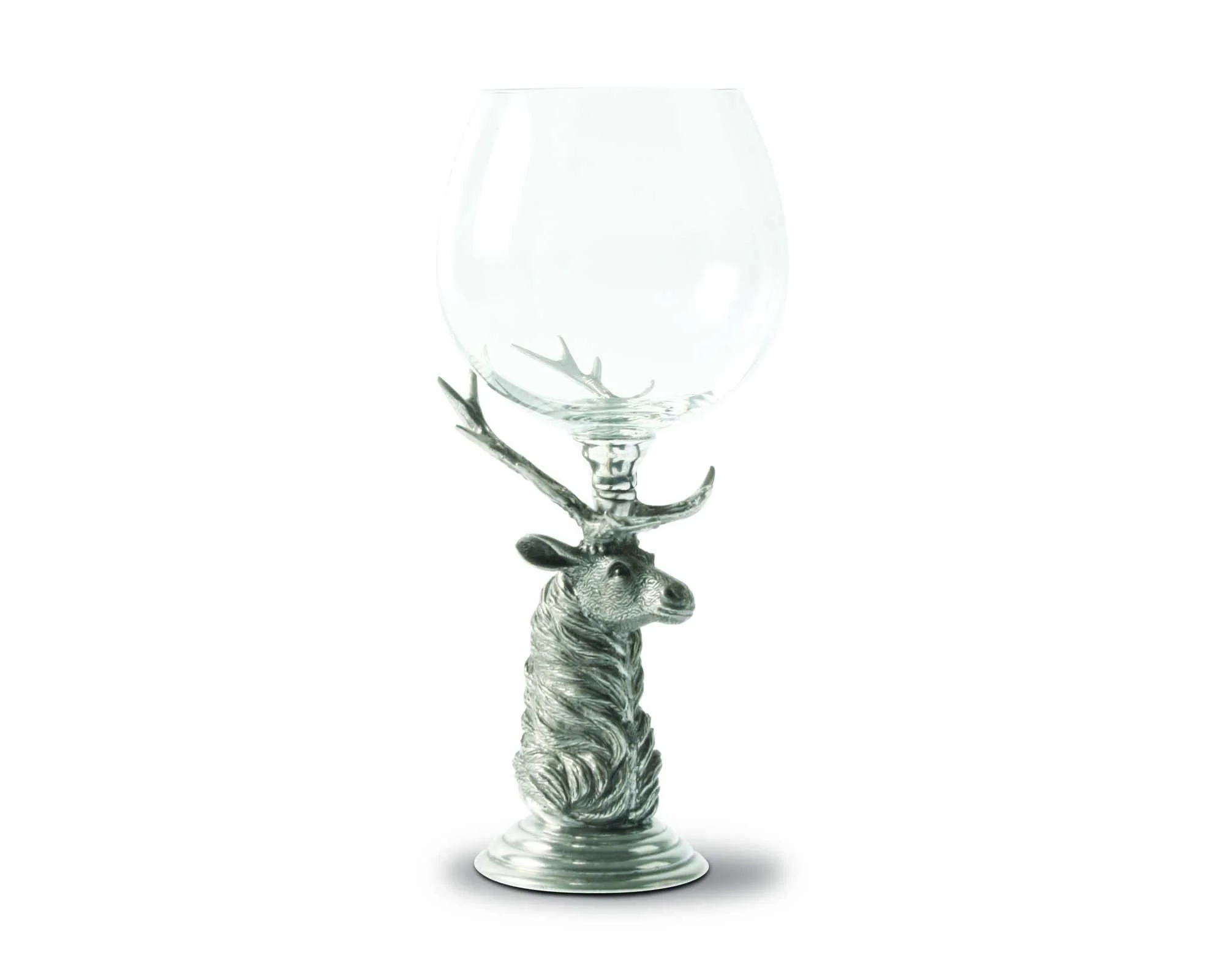 Vagabond House Pewter Elk Stemware White - 9.5 H" 12.25 oz. - Image 4