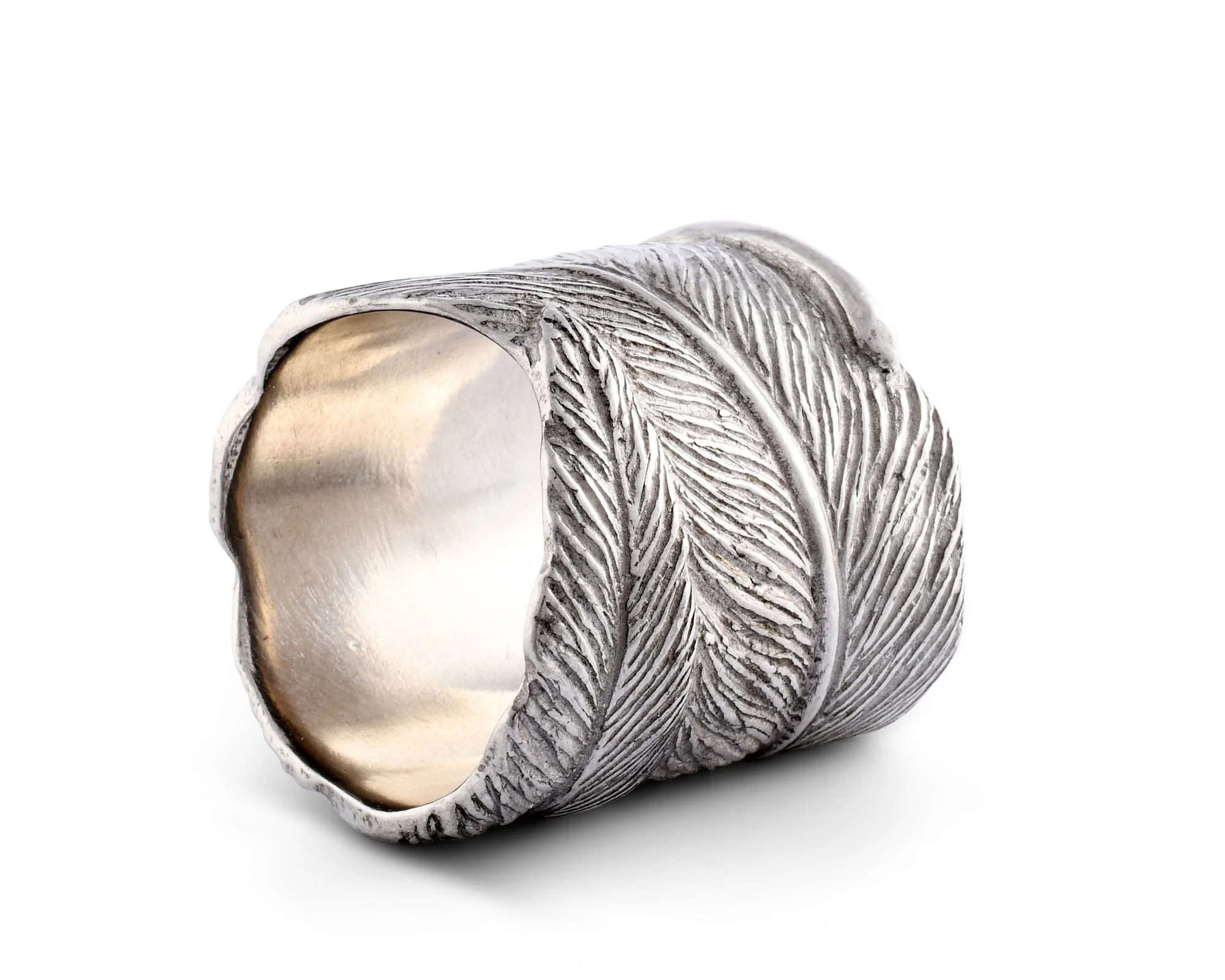 Vagabond House Pewter Feather Napkin Ring - Image 3