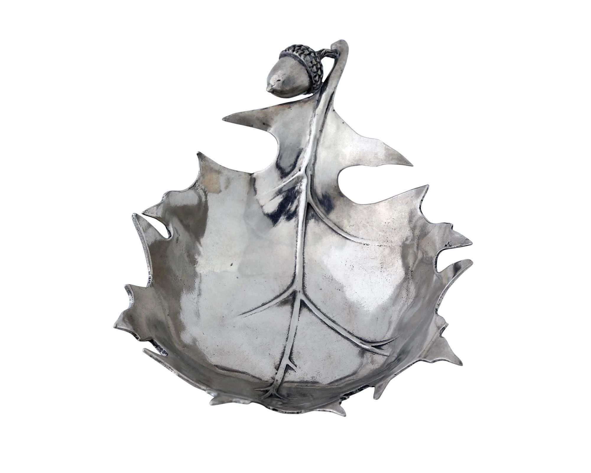 Vagabond House Pewter Forest Leaf Dish