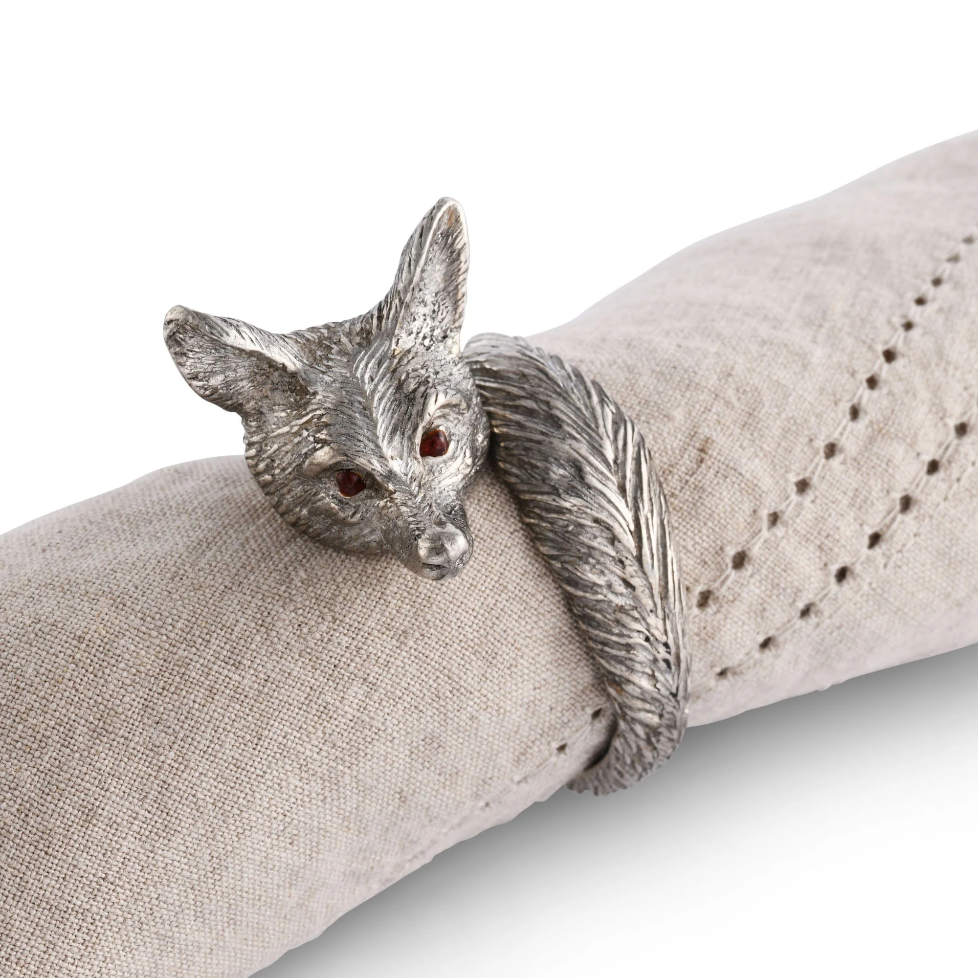 Vagabond House Pewter Fox Napkin Ring - Image 2
