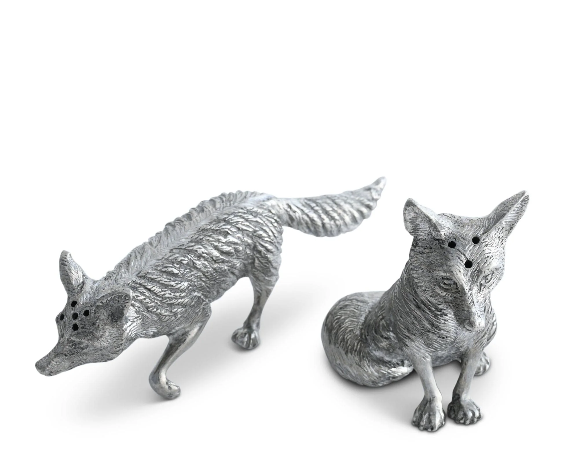 Vagabond House Pewter Foxes Salt & Pepper Set - Image 2