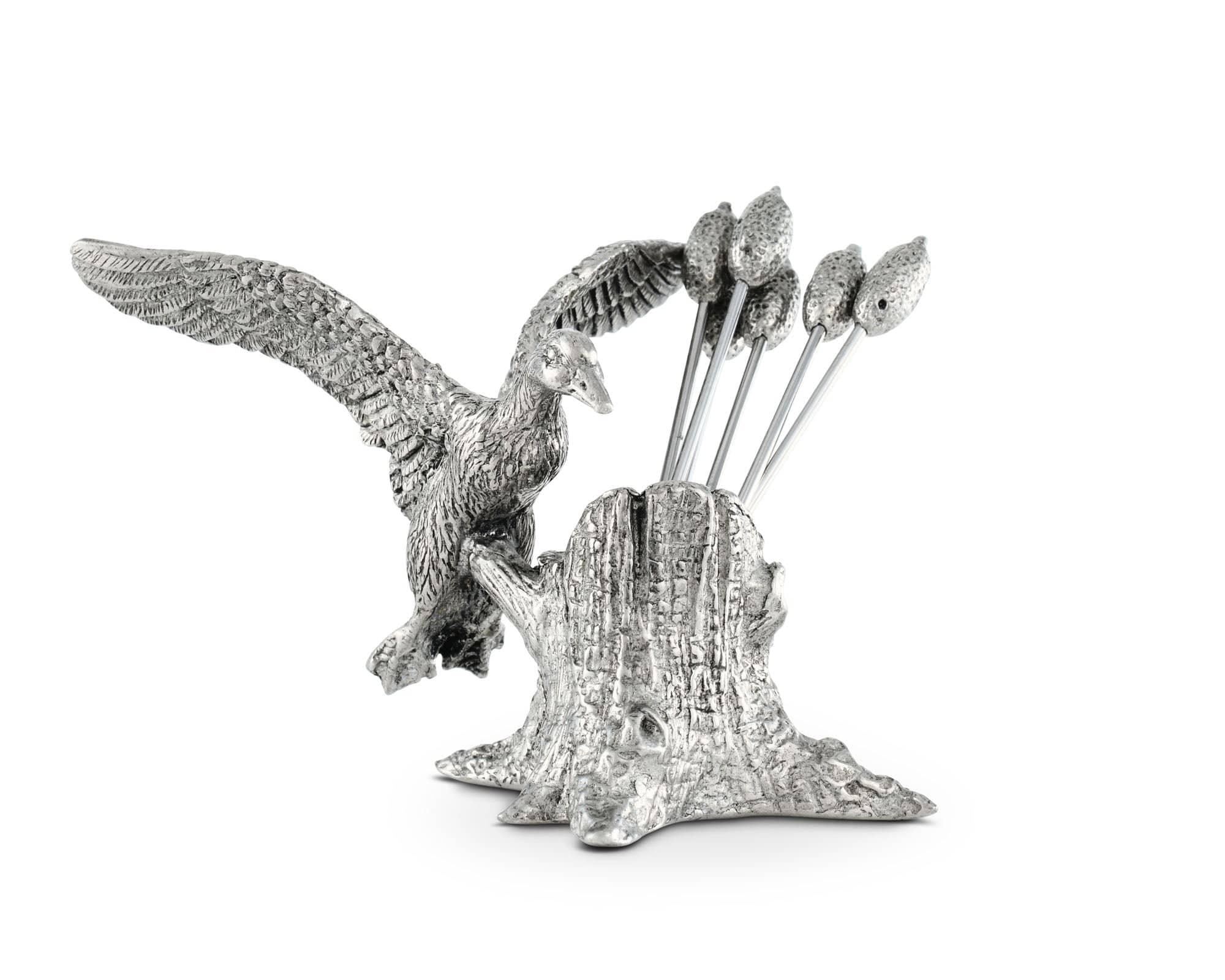 Vagabond House Pewter Mallard Duck Cheese Pick Set - Image 2