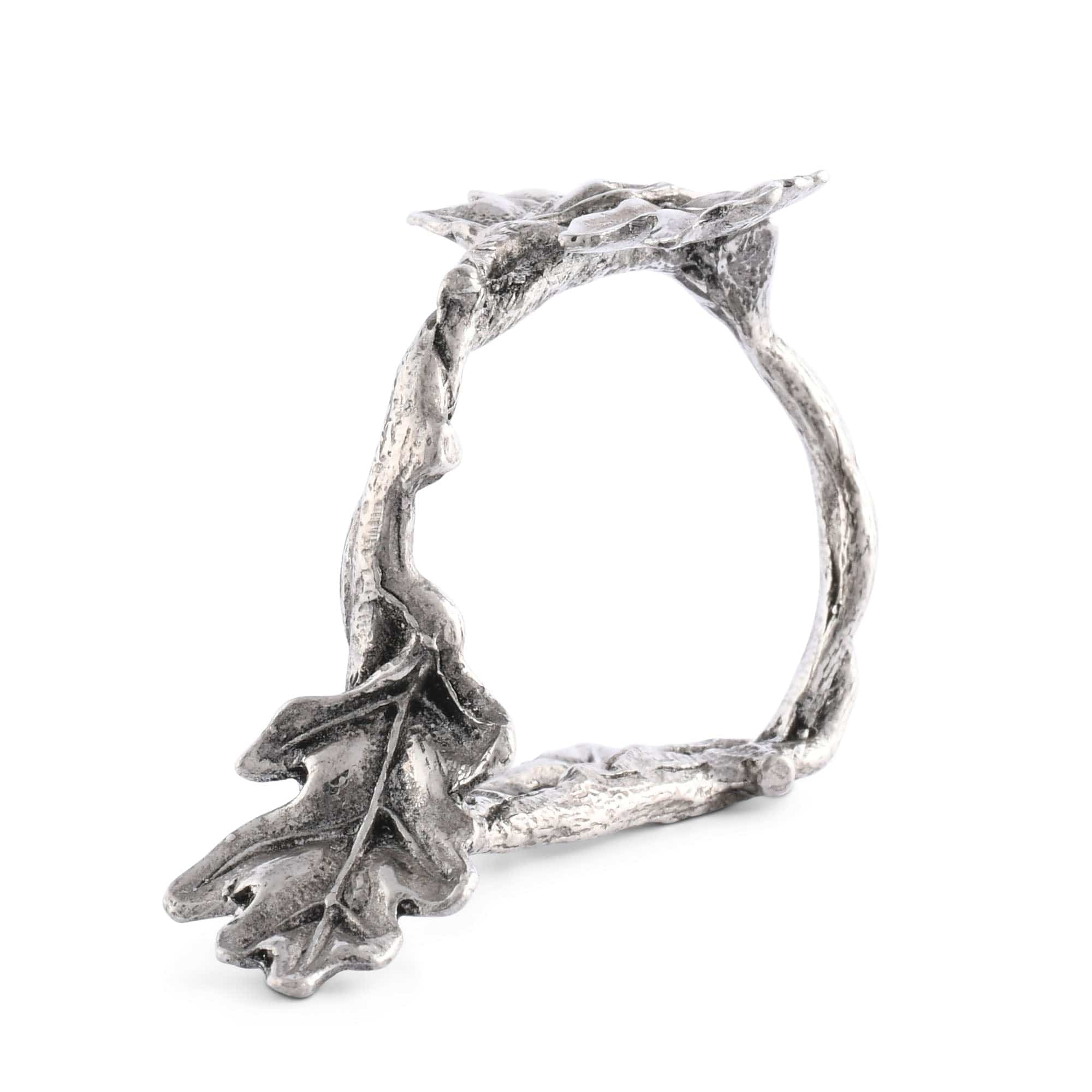 Vagabond House Pewter Oak Branch Napkin Ring