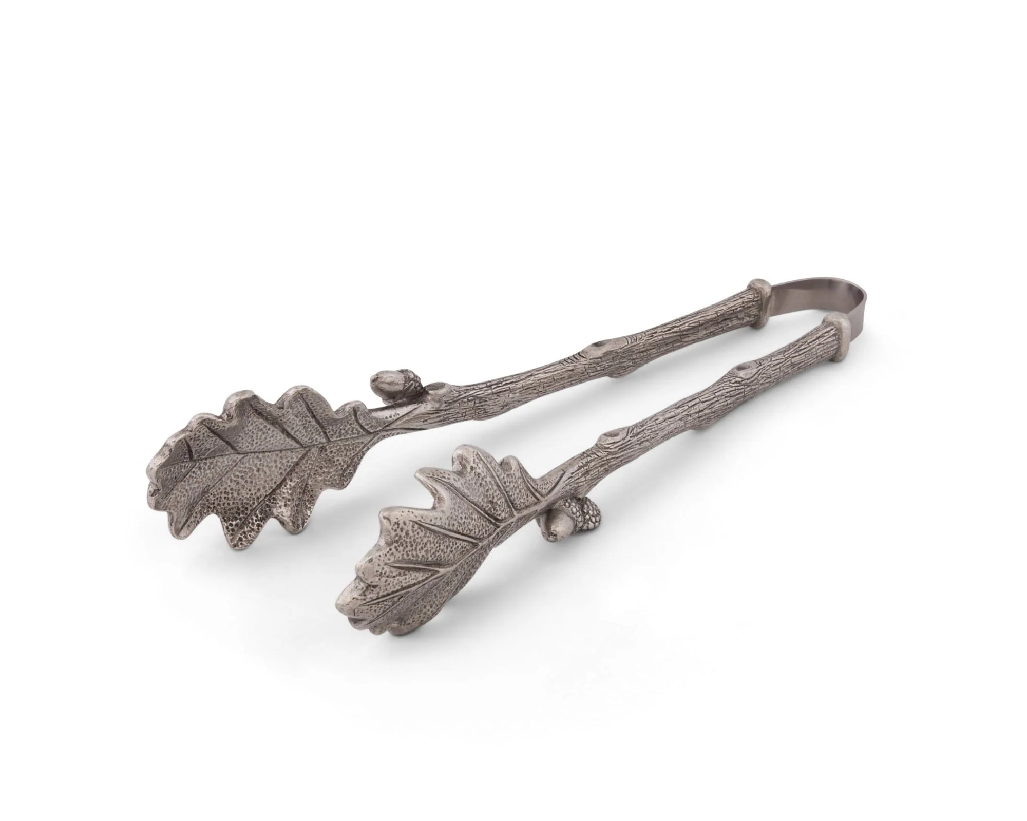 Vagabond House Pewter Oak Leaf Pattern Ice / Bread Tongs - Image 3