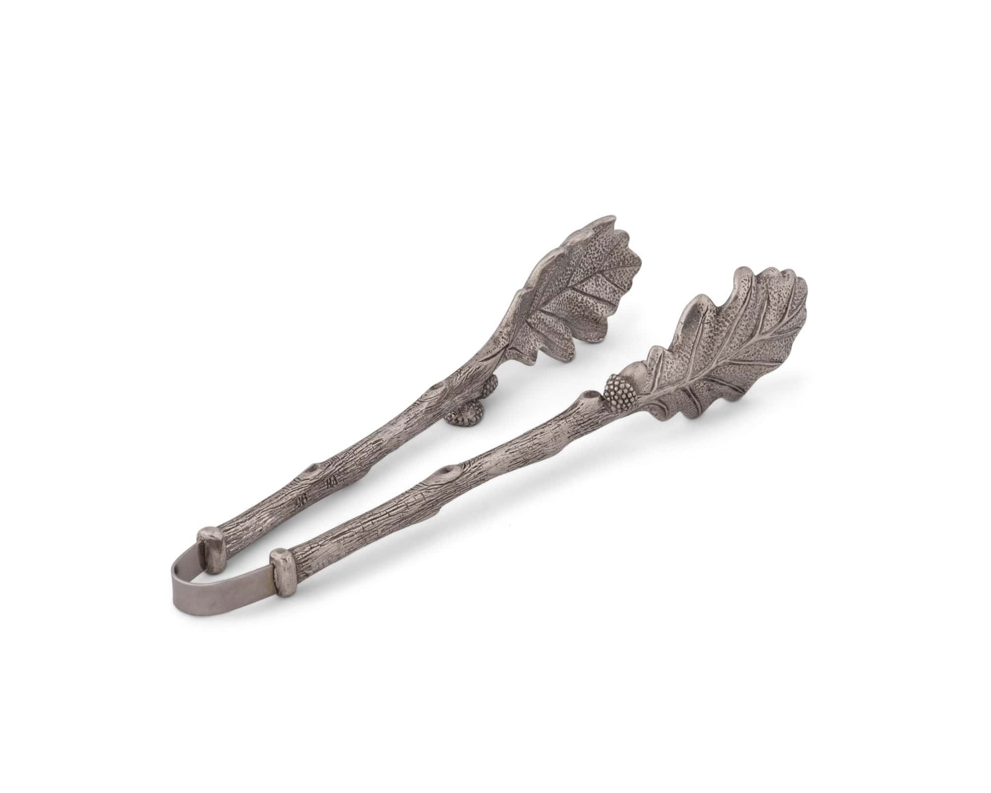 Vagabond House Pewter Oak Leaf Pattern Ice / Bread Tongs - Image 4