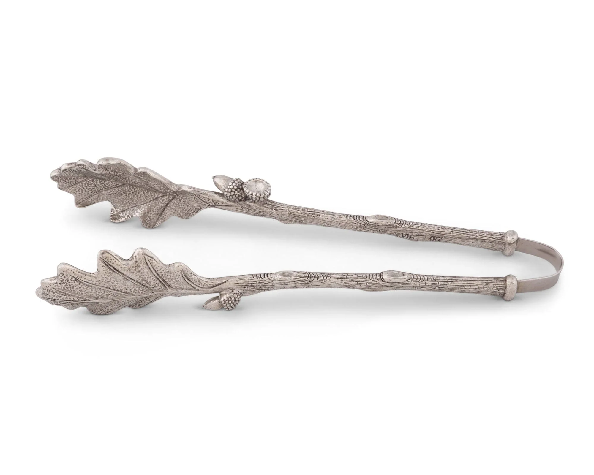 Vagabond House Pewter Oak Leaf Pattern Ice / Bread Tongs - Image 6
