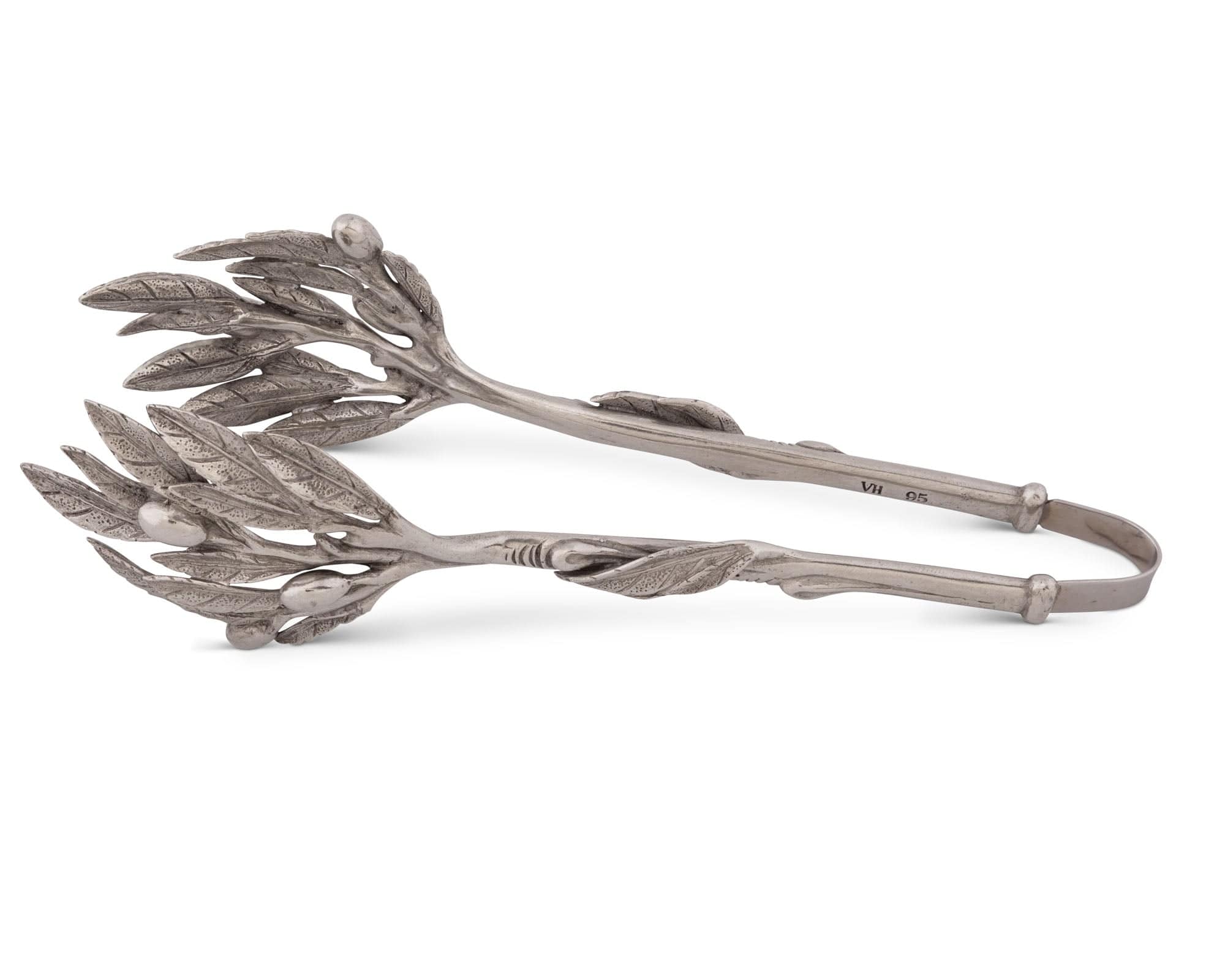 Vagabond House Pewter Olive Pattern Ice / Bread Tongs - Image 3