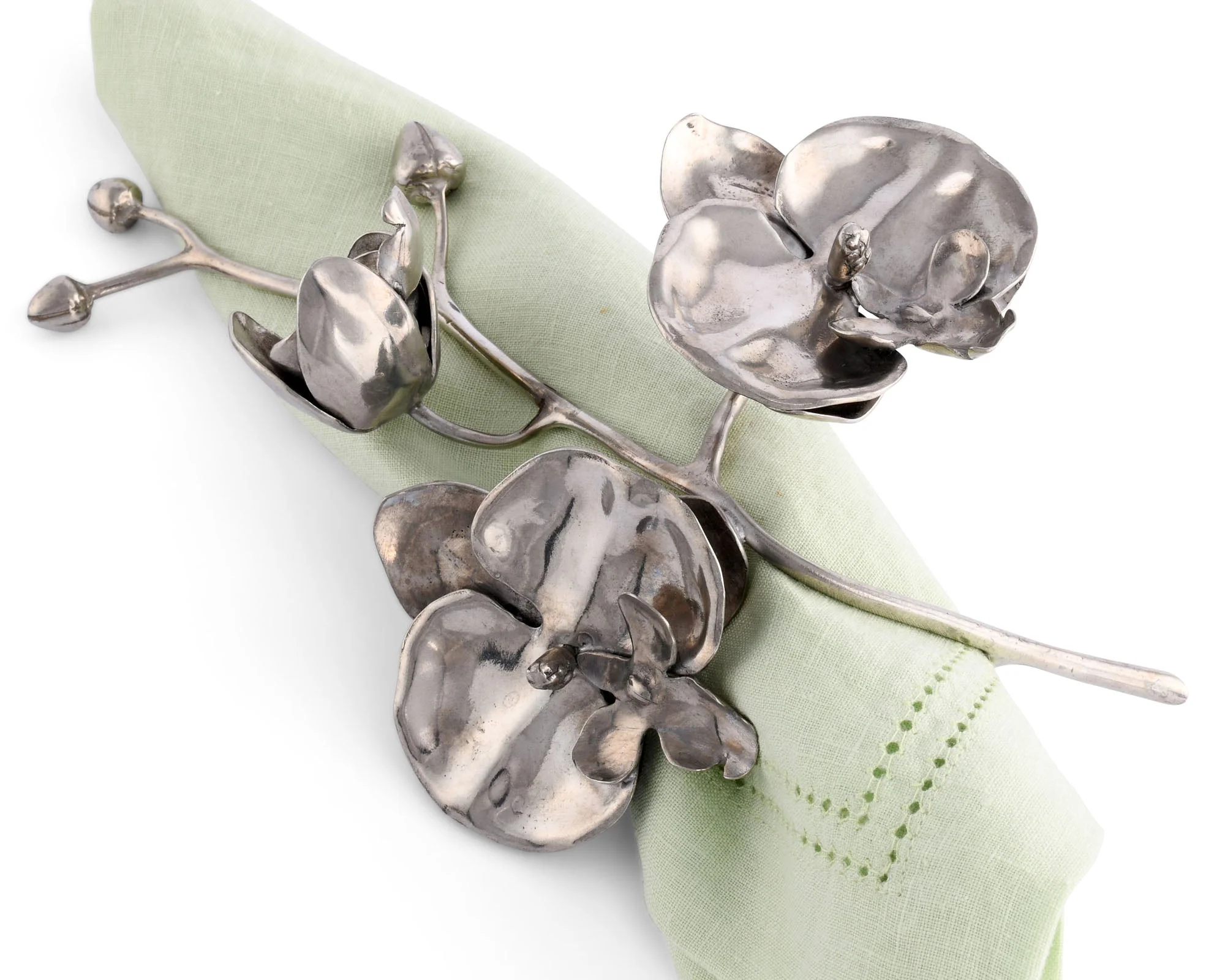 Vagabond House Pewter Orchid Napkin Ring - Image 2