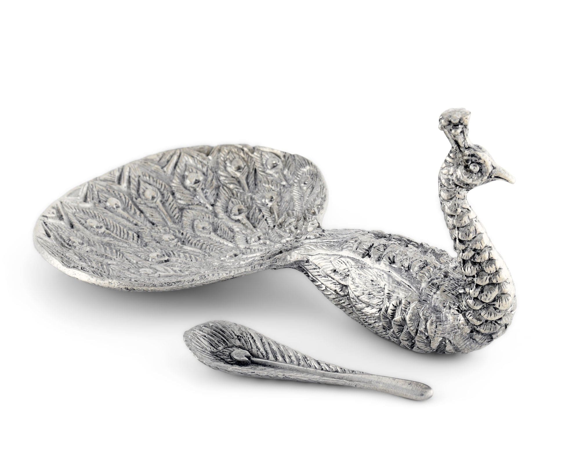 Vagabond House Pewter Peacock Salt Cellar - Image 2