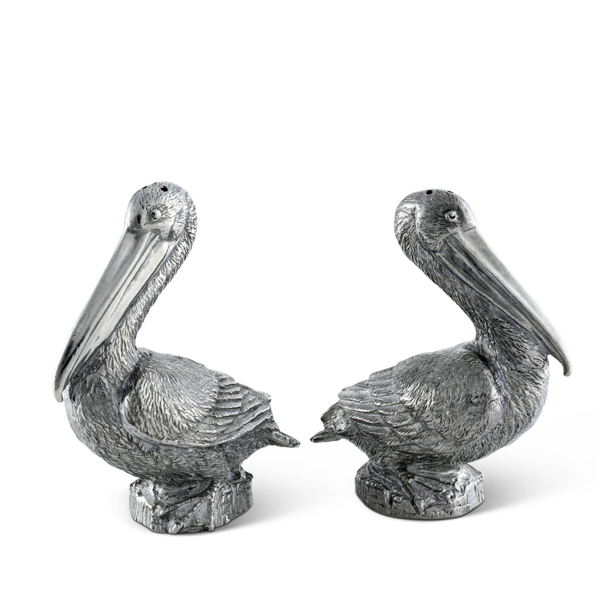 Vagabond House Pewter Pelicans Salt & Pepper Set