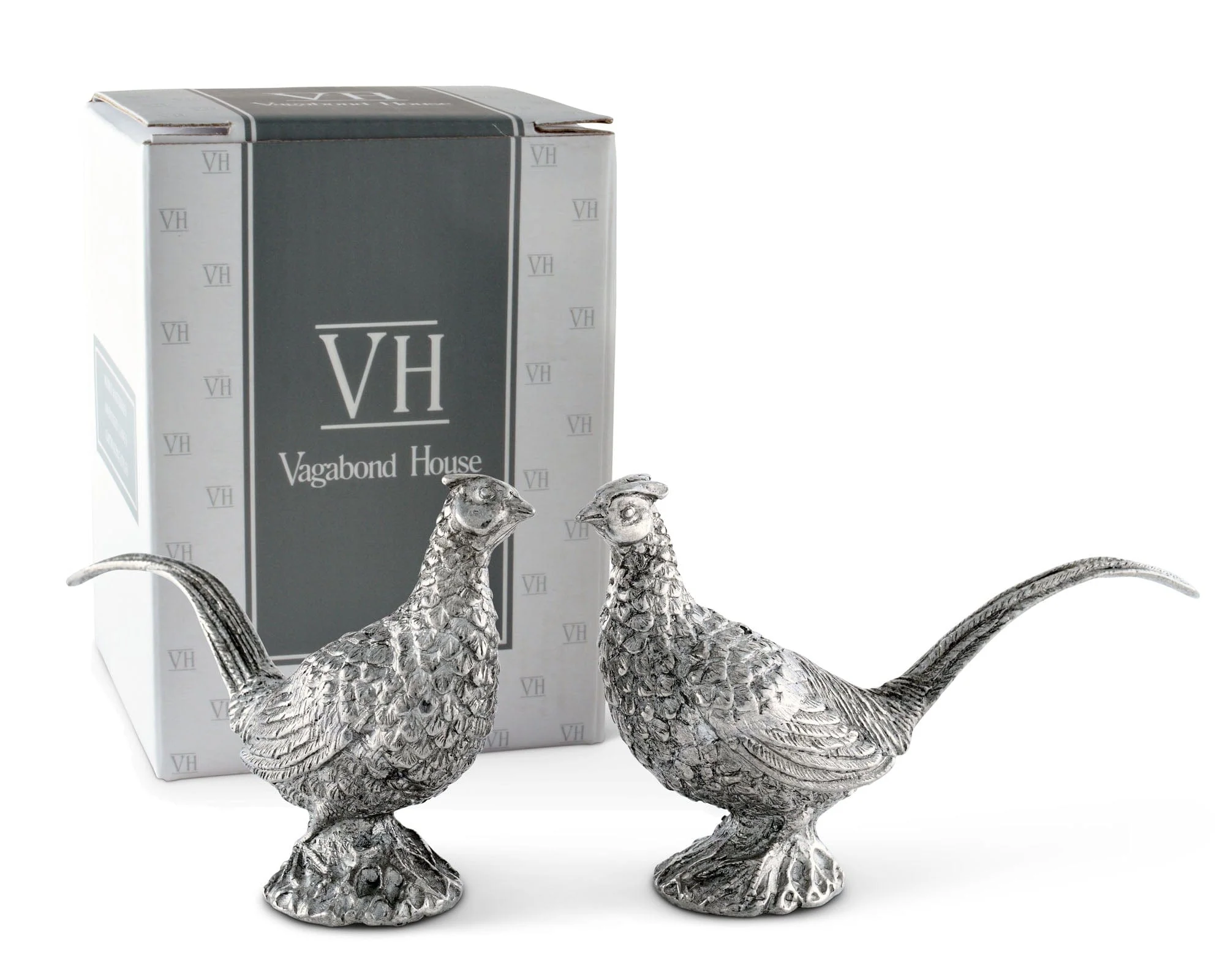 Vagabond House Pewter Pheasants Salt & Pepper Set - Image 4
