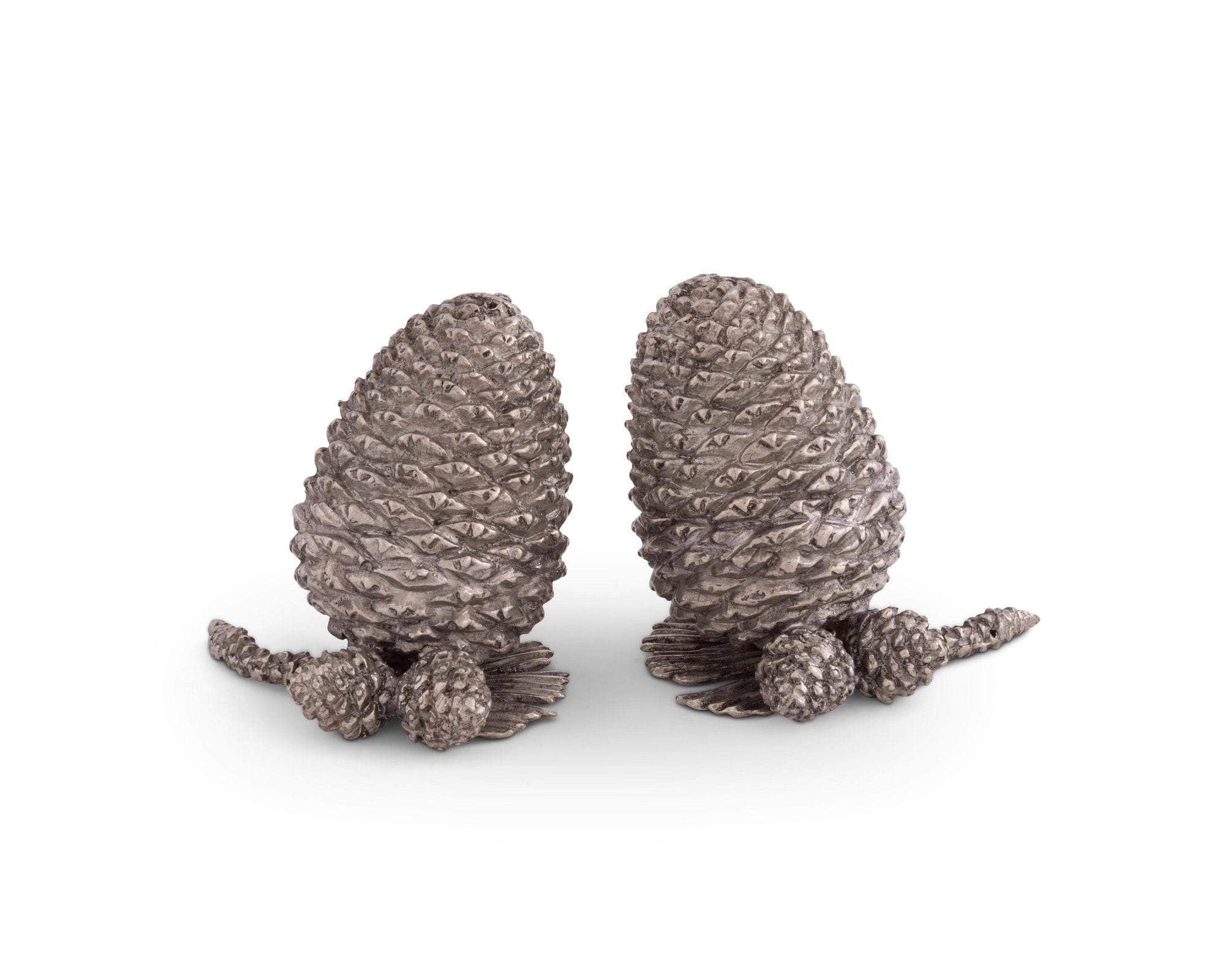 Vagabond House Pewter Pine Cones Salt & Pepper Set