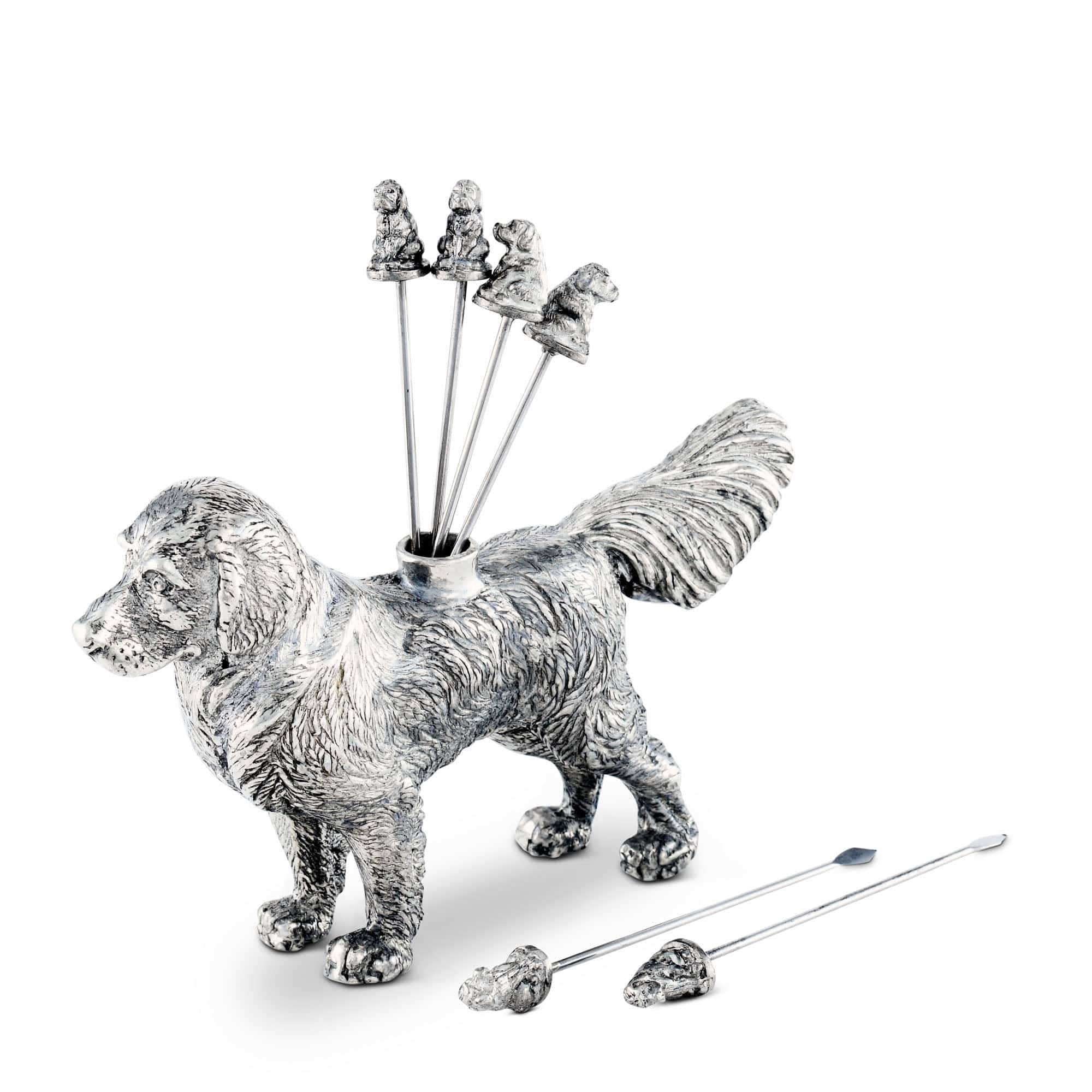 Vagabond House Pewter Retriever Cheese Picks