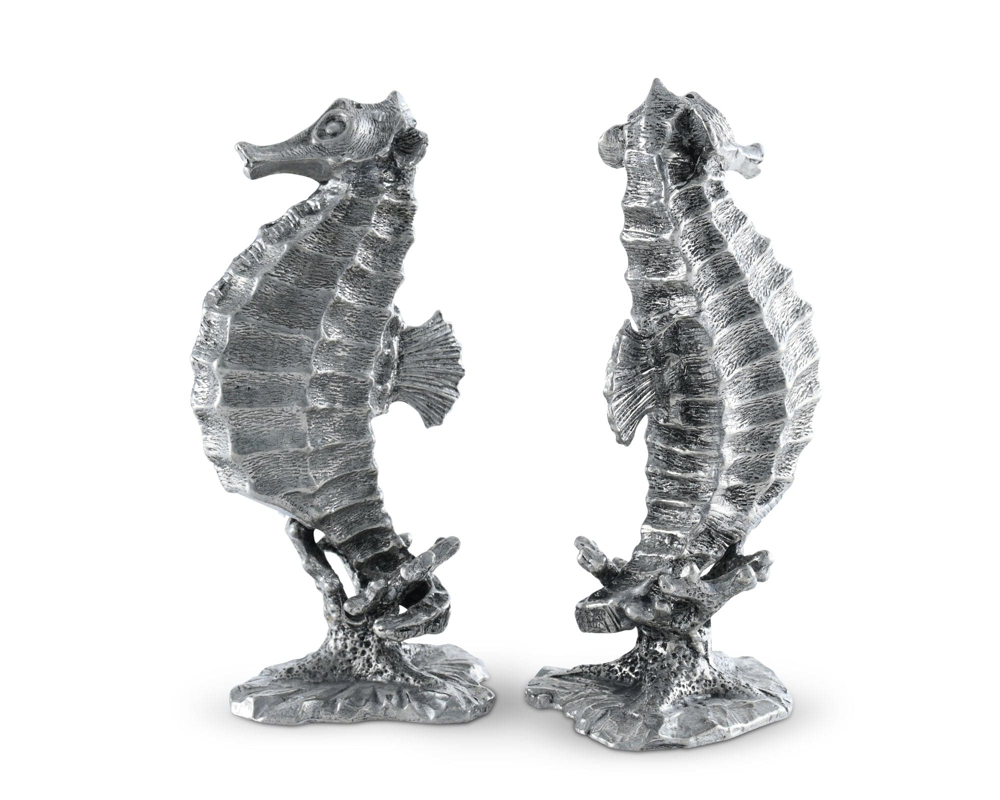Vagabond House Pewter Seahorses Salt & Pepper Set - Image 3