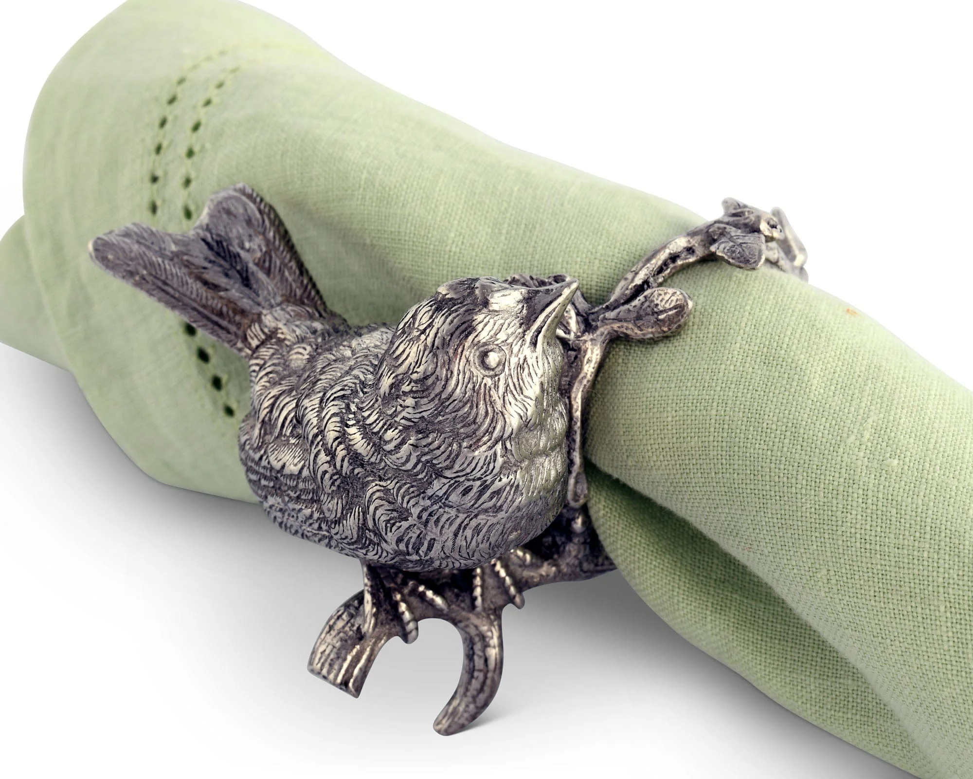 Vagabond House Pewter Song Bird Napkin Ring - Image 2