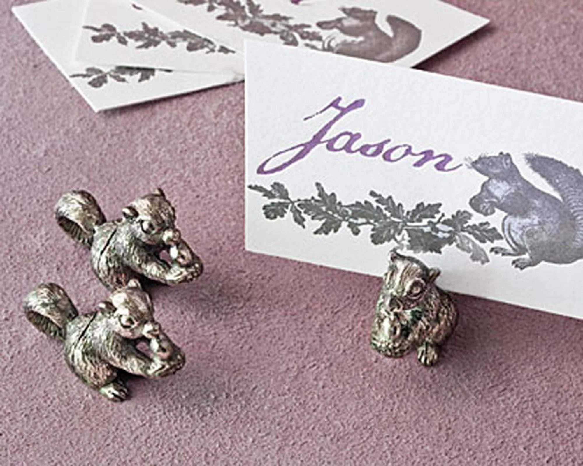 Vagabond House Pewter Squirrel Place Card Holder - Image 6