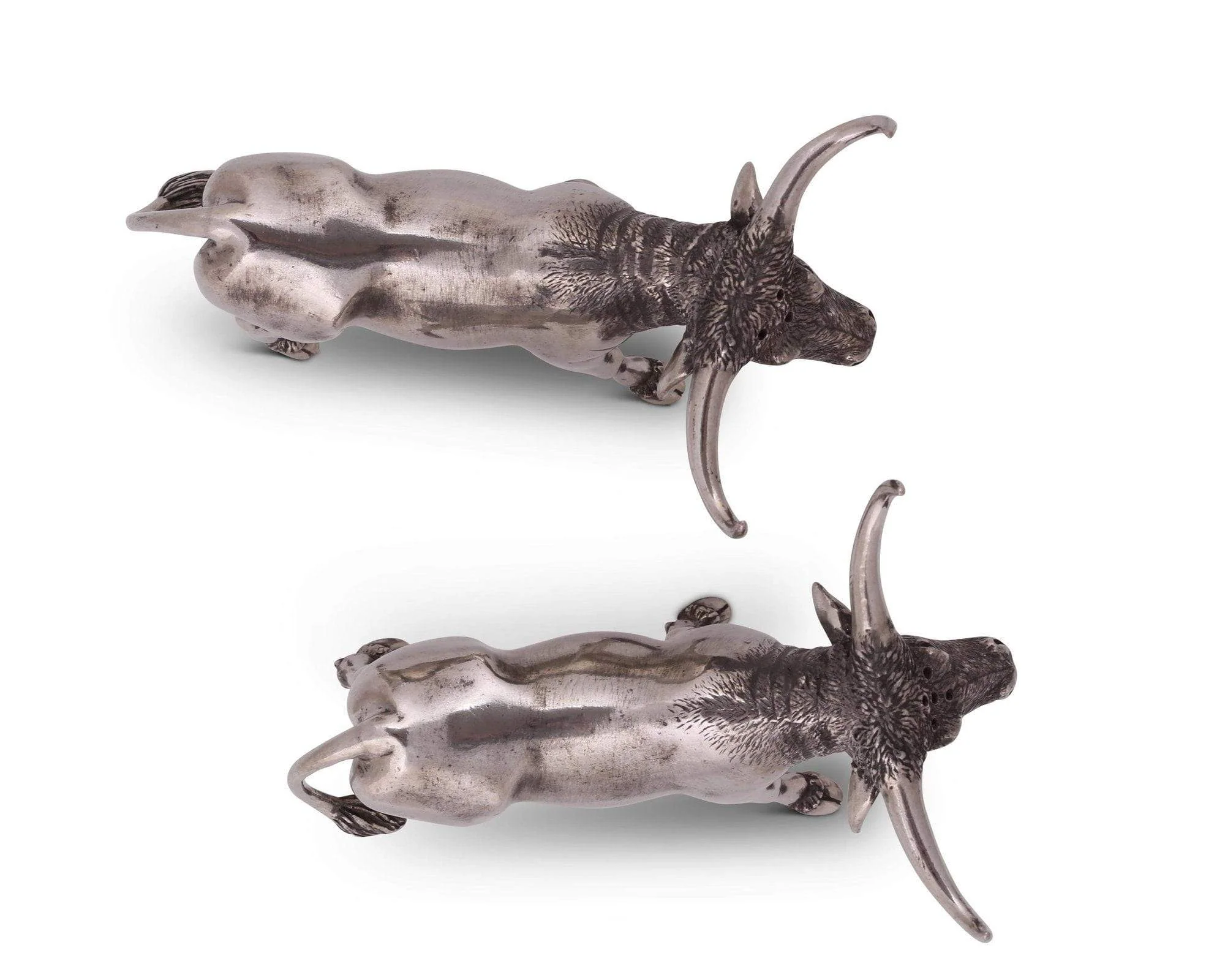 Vagabond House Pewter Steers Salt & Pepper Set - Image 2
