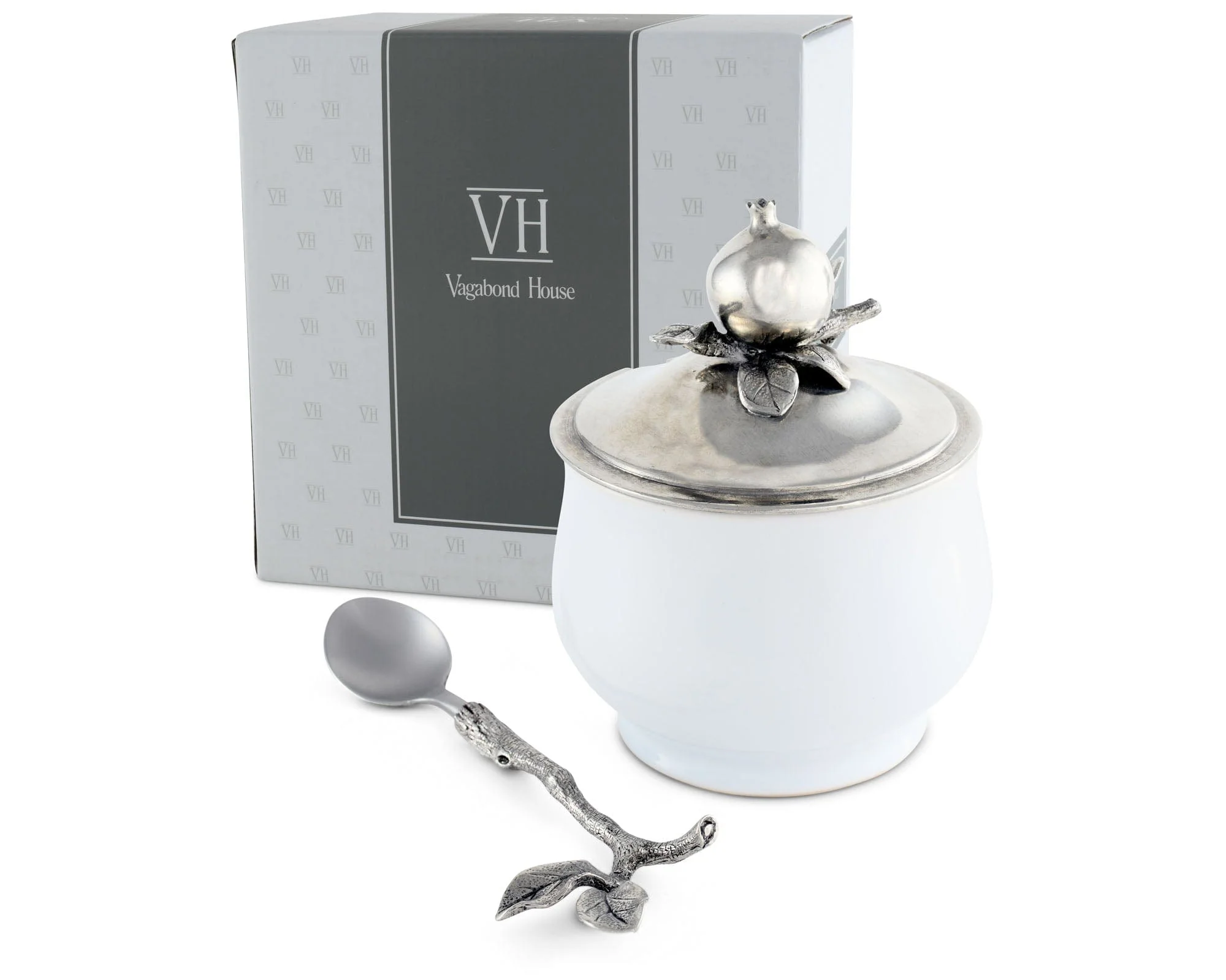 Vagabond House Pomegranate Sugar Bowl and Spoon - Image 7