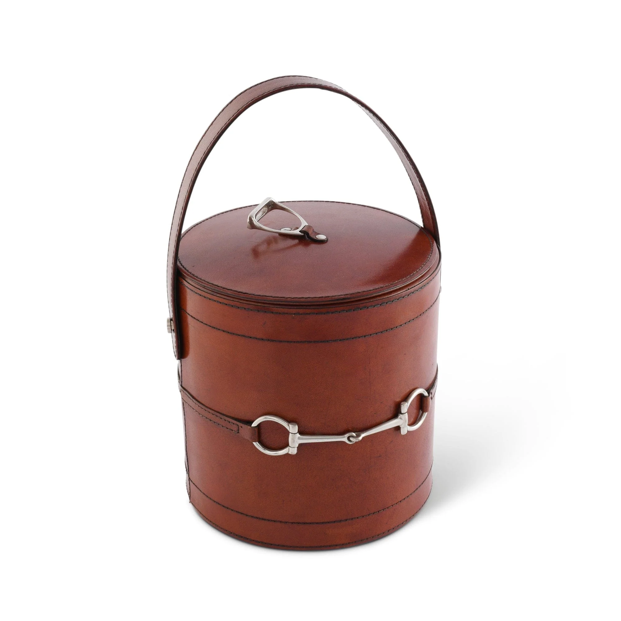Vagabond House Premium Genuine Leather Bit Lidded Ice Bucket - Image 4