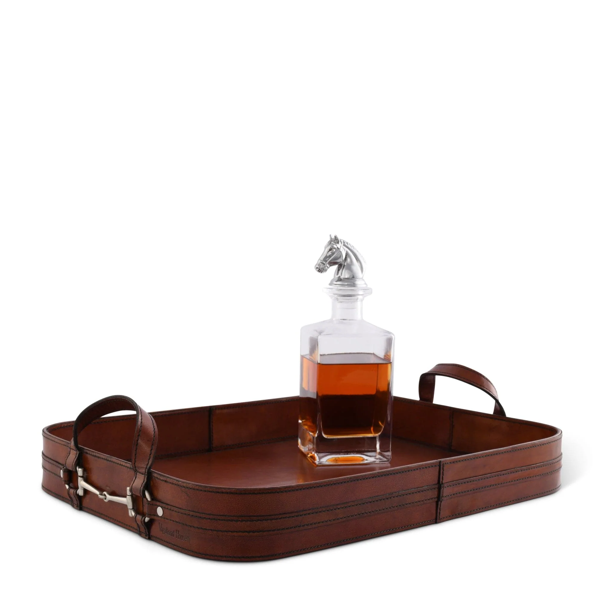 Vagabond House Premium Genuine Leather Bit Serving Tray – Perfect for Entertaining - Image 3