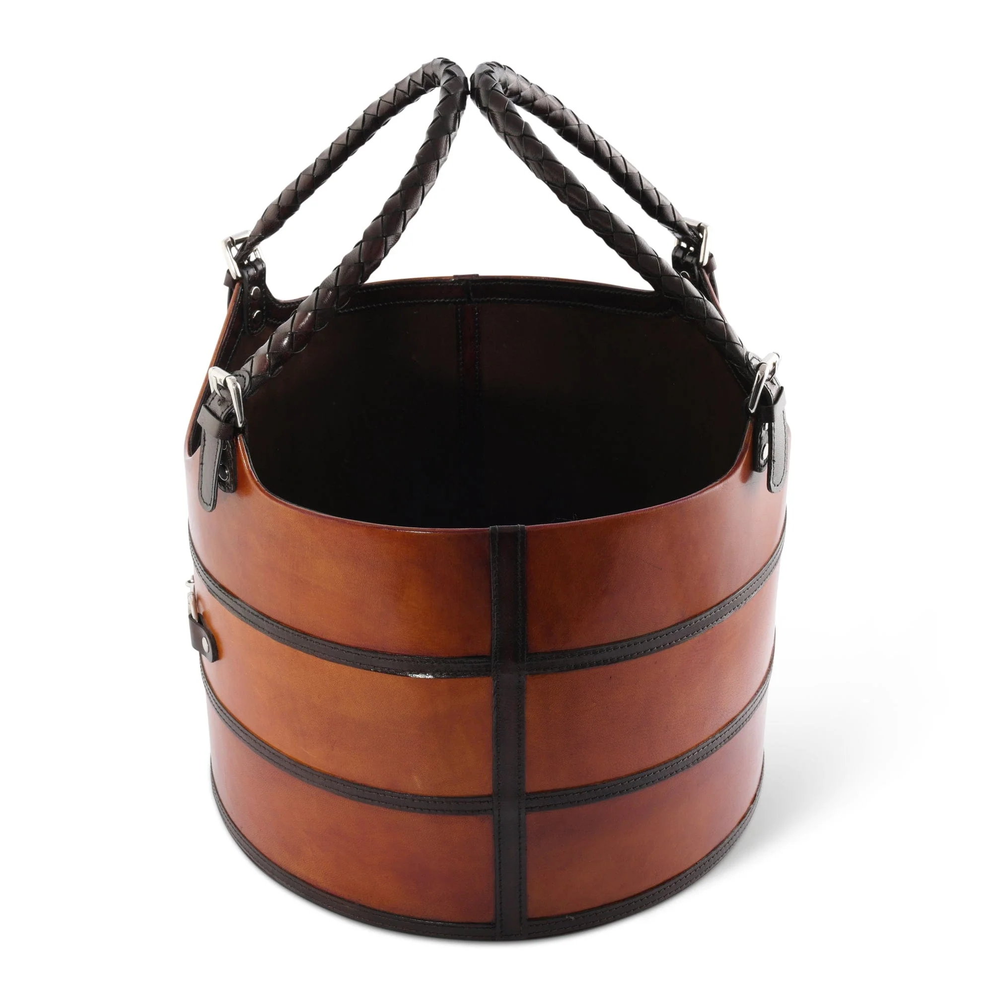 Vagabond House Premium Genuine Leather Equestrian Bit Magazine Basket – Stylish Home and Office Organizer - Image 6