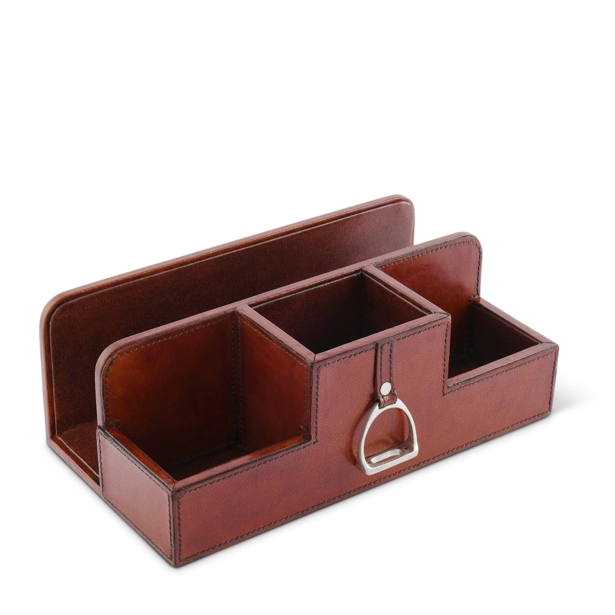 Vagabond House Premium Genuine Leather Stirrup Desk Organizer for Office - Image 4