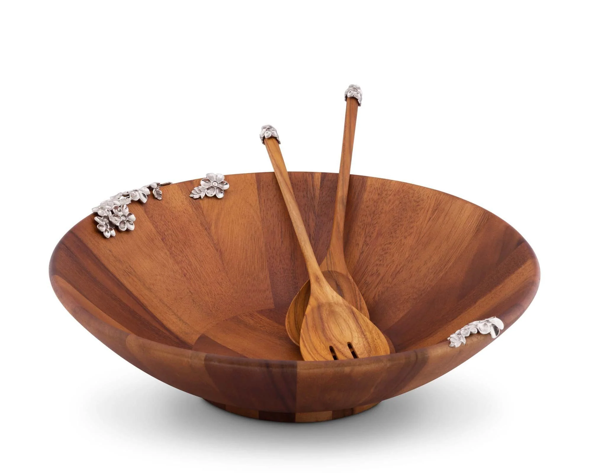 Vagabond House Salad Wood Set Wok Style - Lilacs