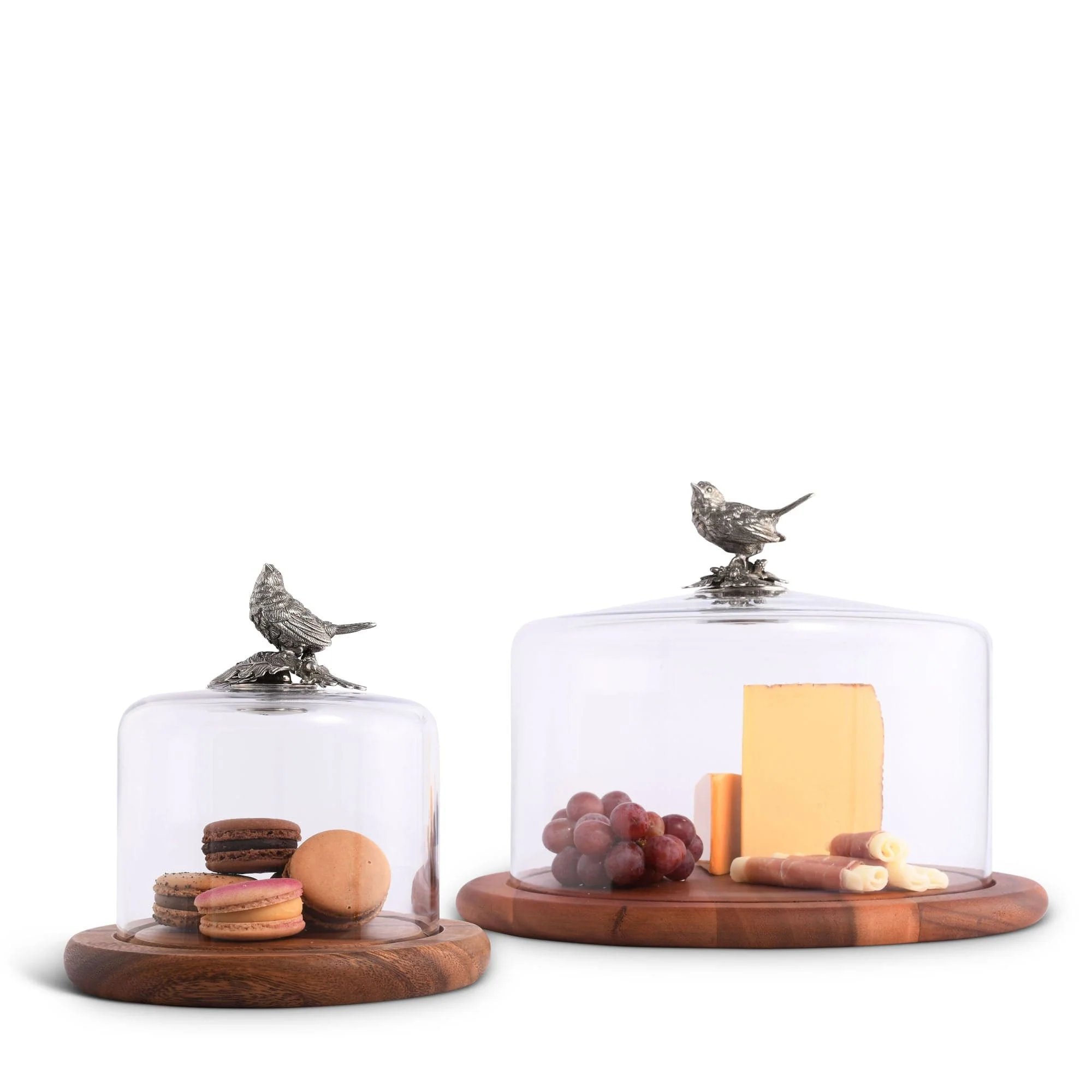 Vagabond House Song Bird Glass Covered Cheese Wood Board Wood 6.5" D
