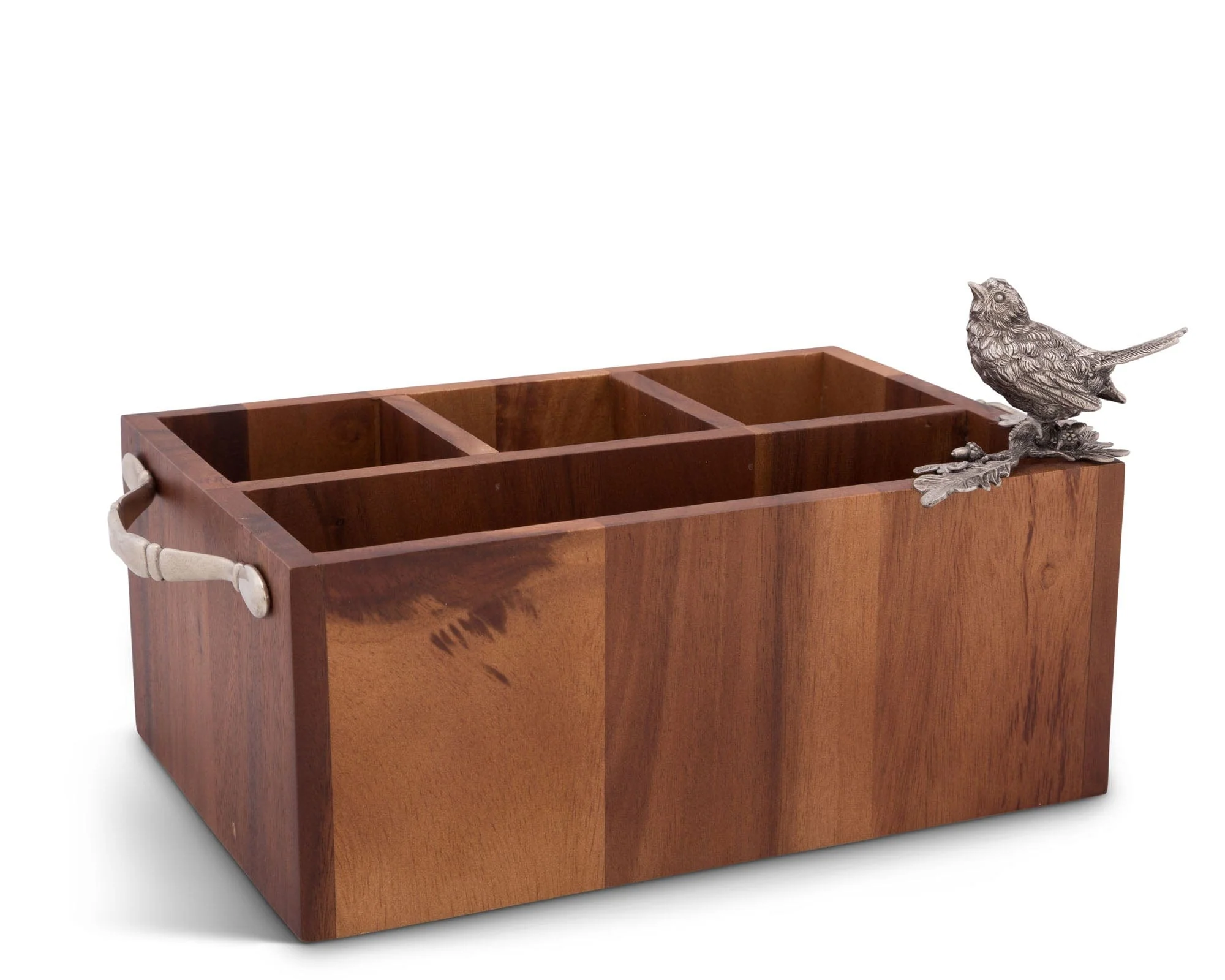 Vagabond House Song Bird Wood Flatware Caddy - Image 4