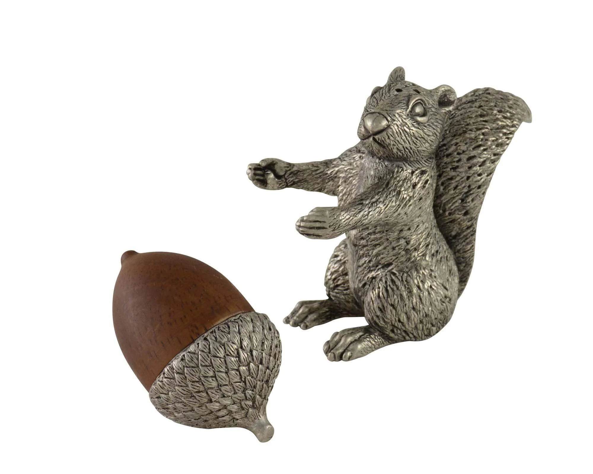 Vagabond House Squirrel With Wood Acorn Salt & Pepper Set - Image 2
