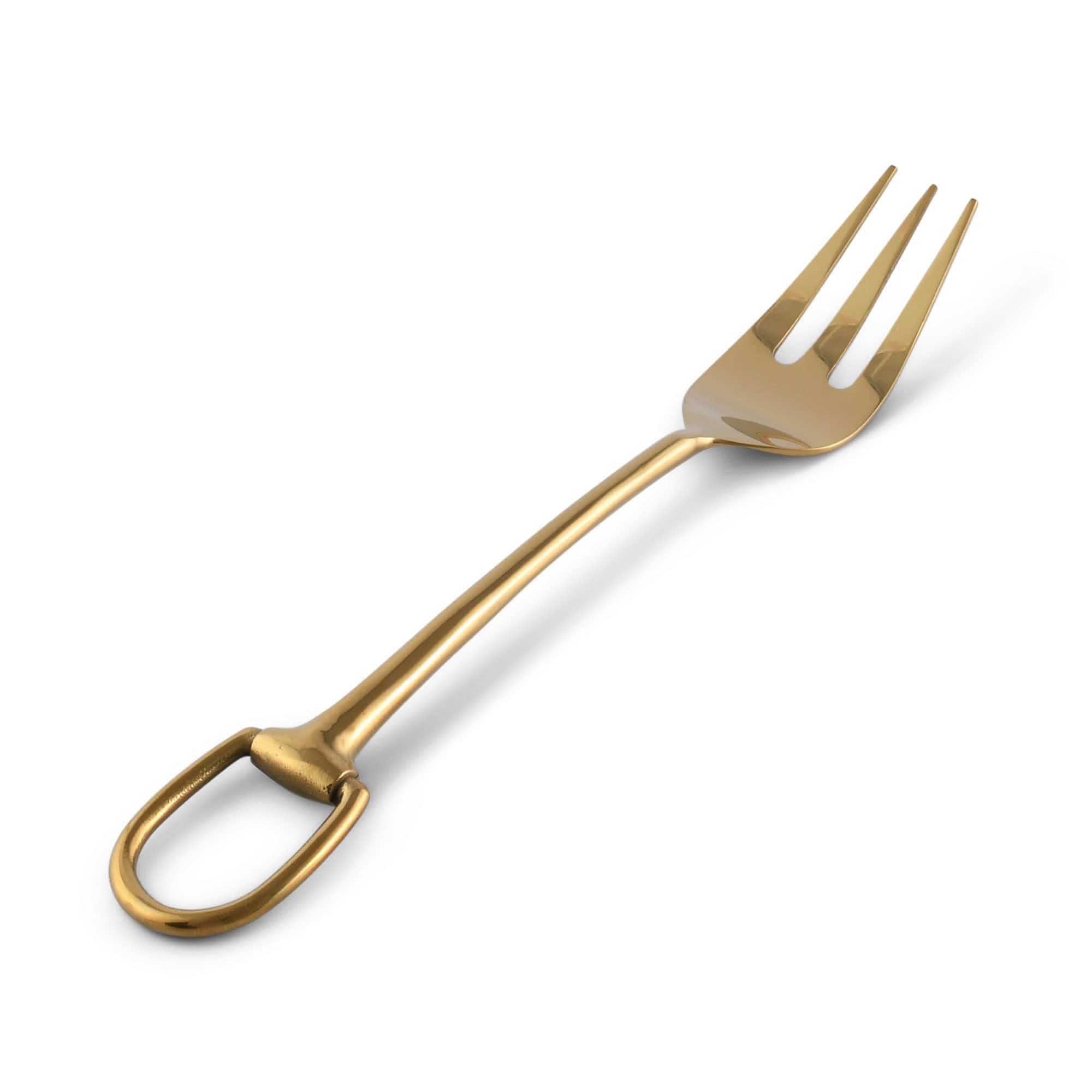 Vagabond House Stirrup Serving Fork - Stainless Steel Shiny Gold
