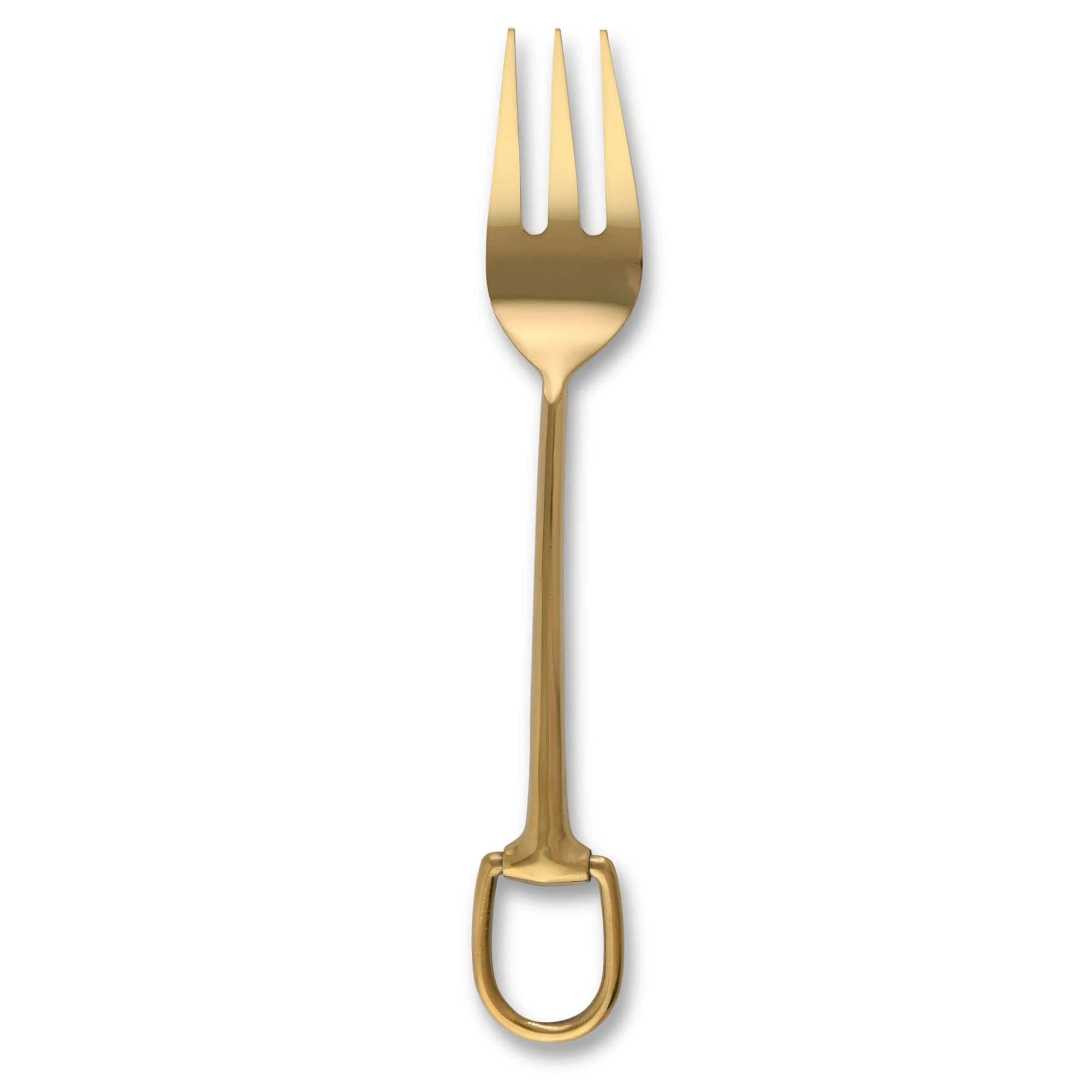 Vagabond House Stirrup Serving Fork - Stainless Steel Shiny Gold - Image 2